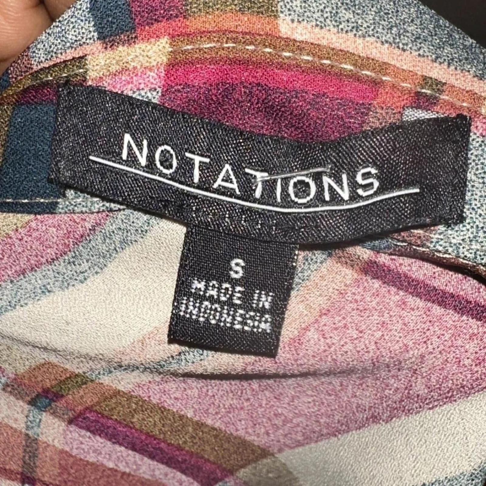 Industry of All Nations Notations Blouse Plaid Sz Small Vintage Size S / US 4 / IT 40 - 3 Thumbnail