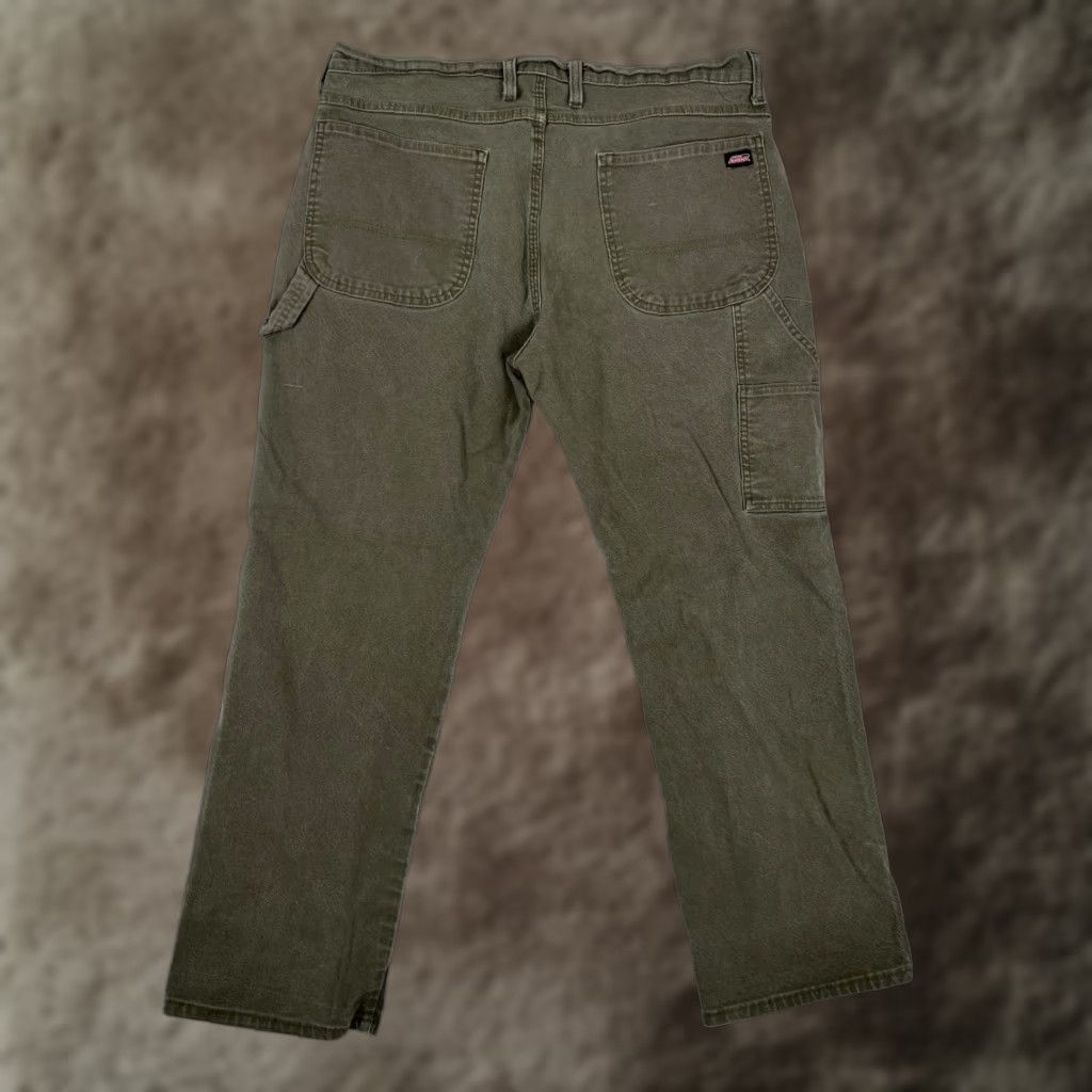 Dickies VINTAGE Dickies Carpenter Pants 34x30 Canvas Workwear Green 5-Pocket Design Straight Leg Mens Regular Size US 34 / EU 50 - 1 Thumbnail
