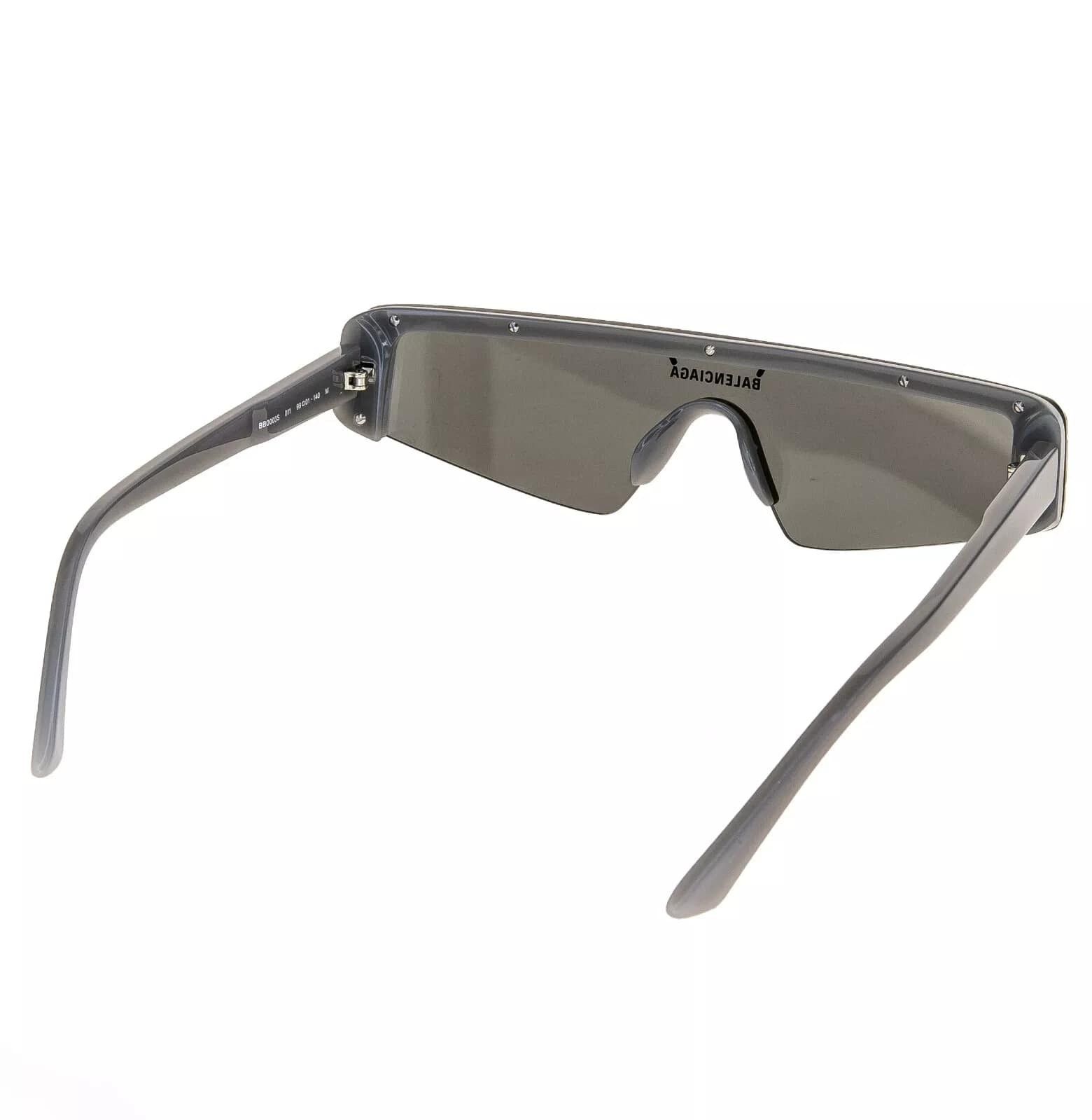 Balenciaga BALENCIAGA SKI 0003 Gray Mirror Slim Fashion BB0003S 011 Size ONE SIZE - 3 Thumbnail