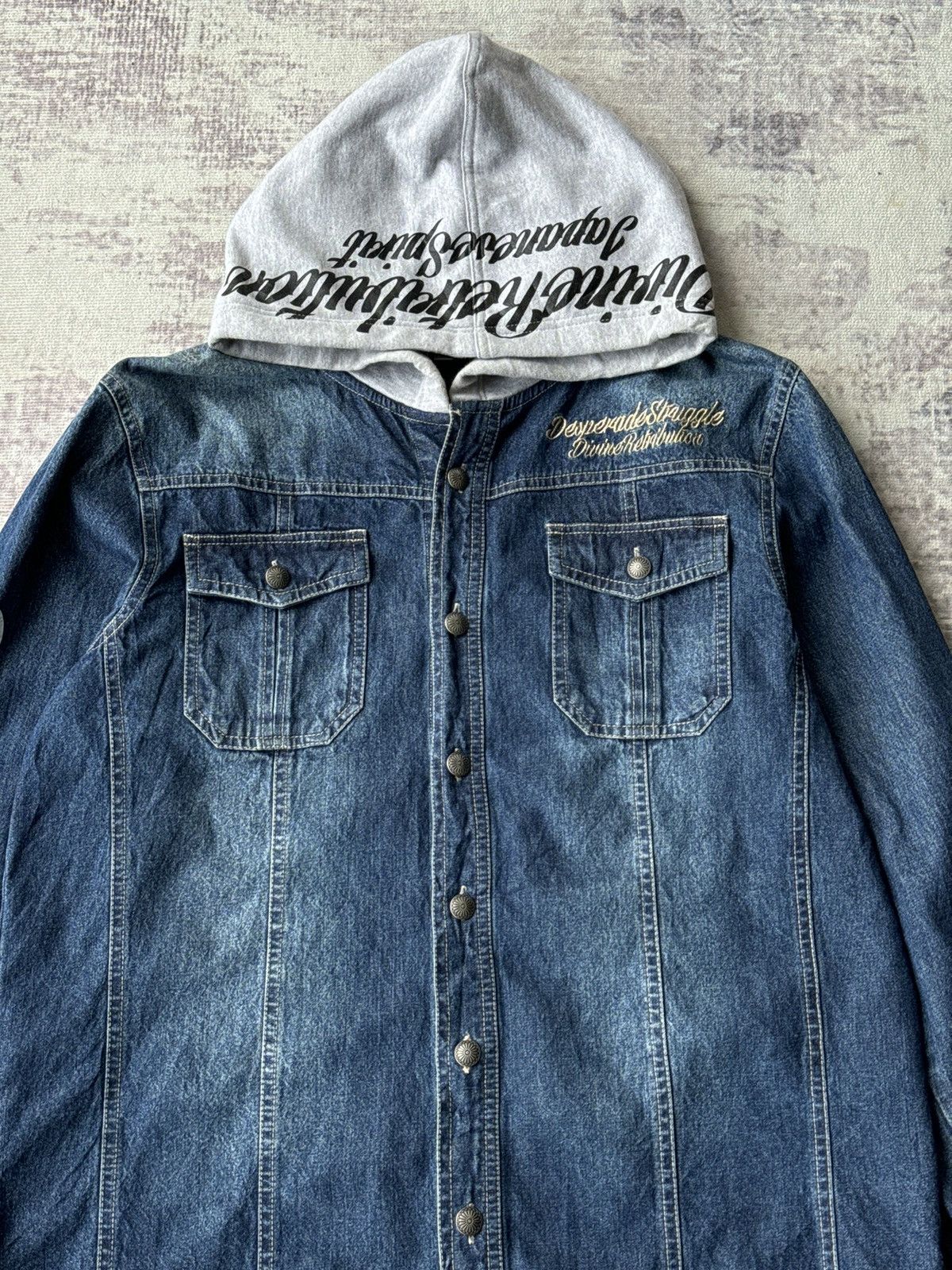 Japanese Brand Vintage Devine Retribution Sukajan Hoodie / HystericEvisu Size US L / EU 52-54 / 3 - 3 Thumbnail