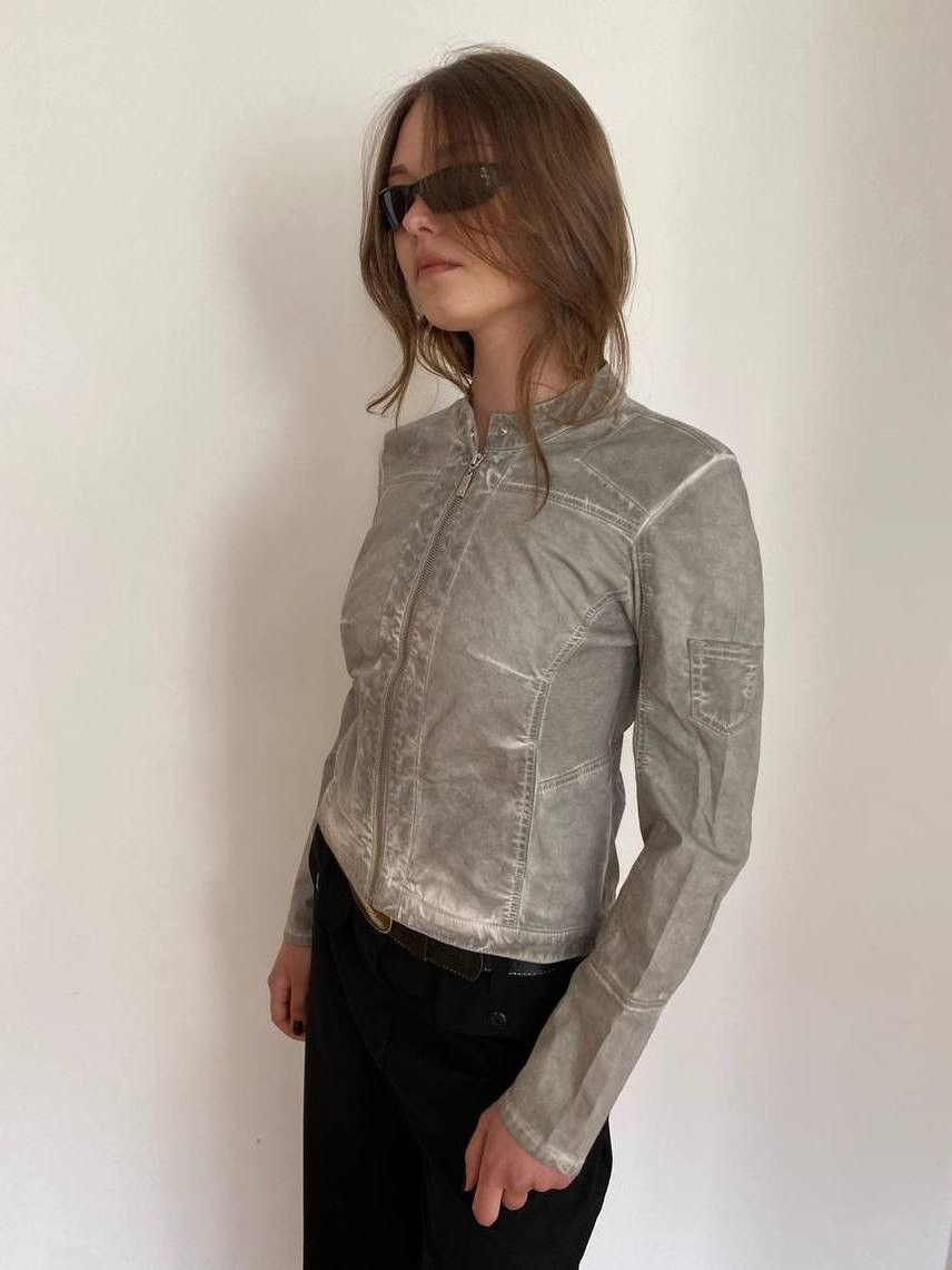 Vintage Vintage dirty grey tight jacket Size S / US 4 / IT 40 - 2 Thumbnail