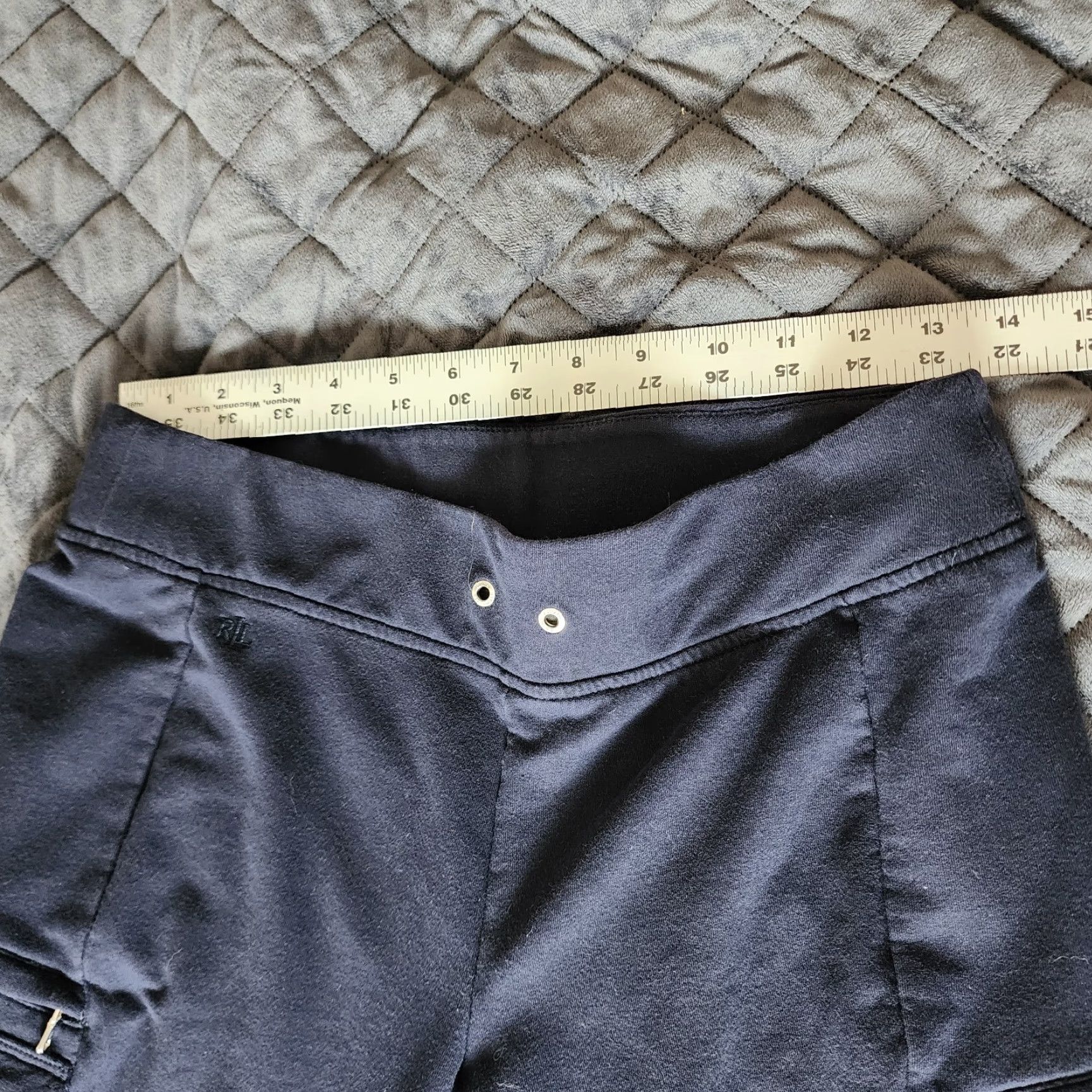 Ralph Lauren VINTAGE POLO RALPH LAUREN Sweatpants Sweatpant Fleece Navy Blue M Pockets Logo Zip Women Ladies Pants Size 32" / US 10 / IT 46 - 6 Thumbnail