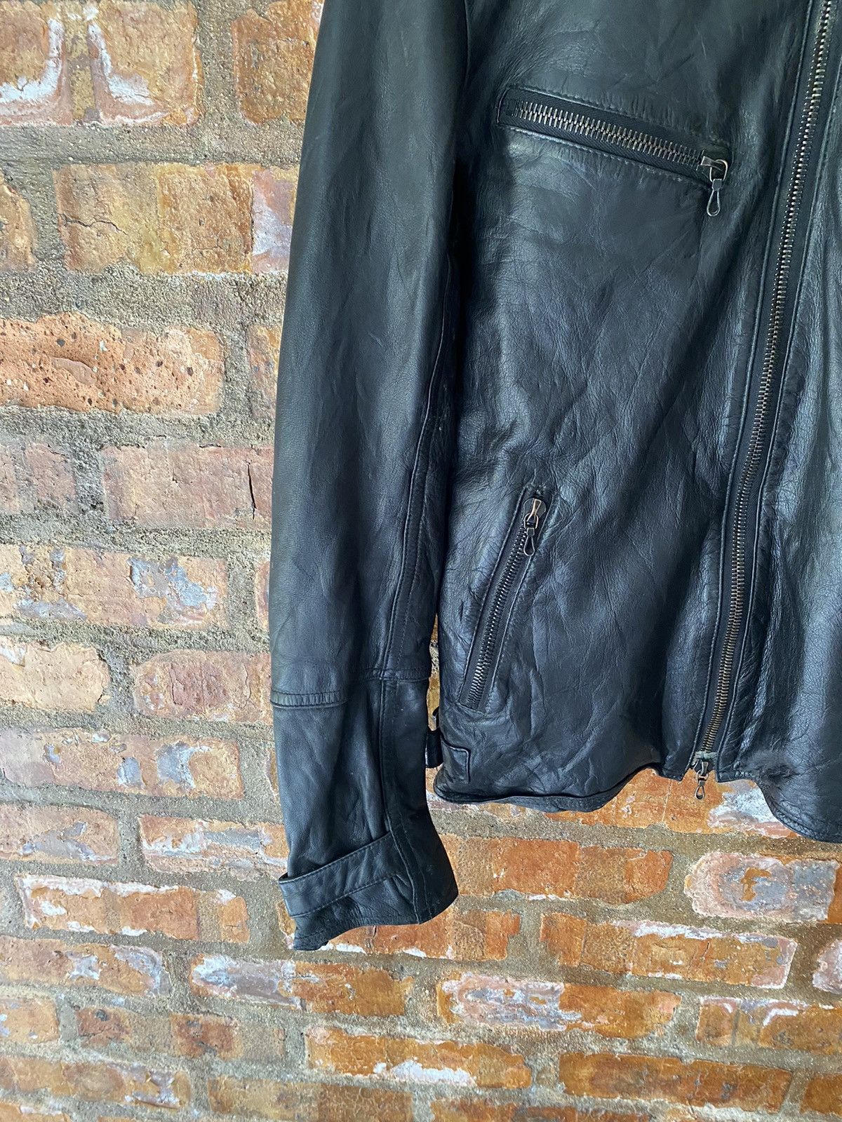 Shellac 🔥2000s Rider Multi zipper Leather Jacket Size US M / EU 48-50 / 2 - 6 Thumbnail