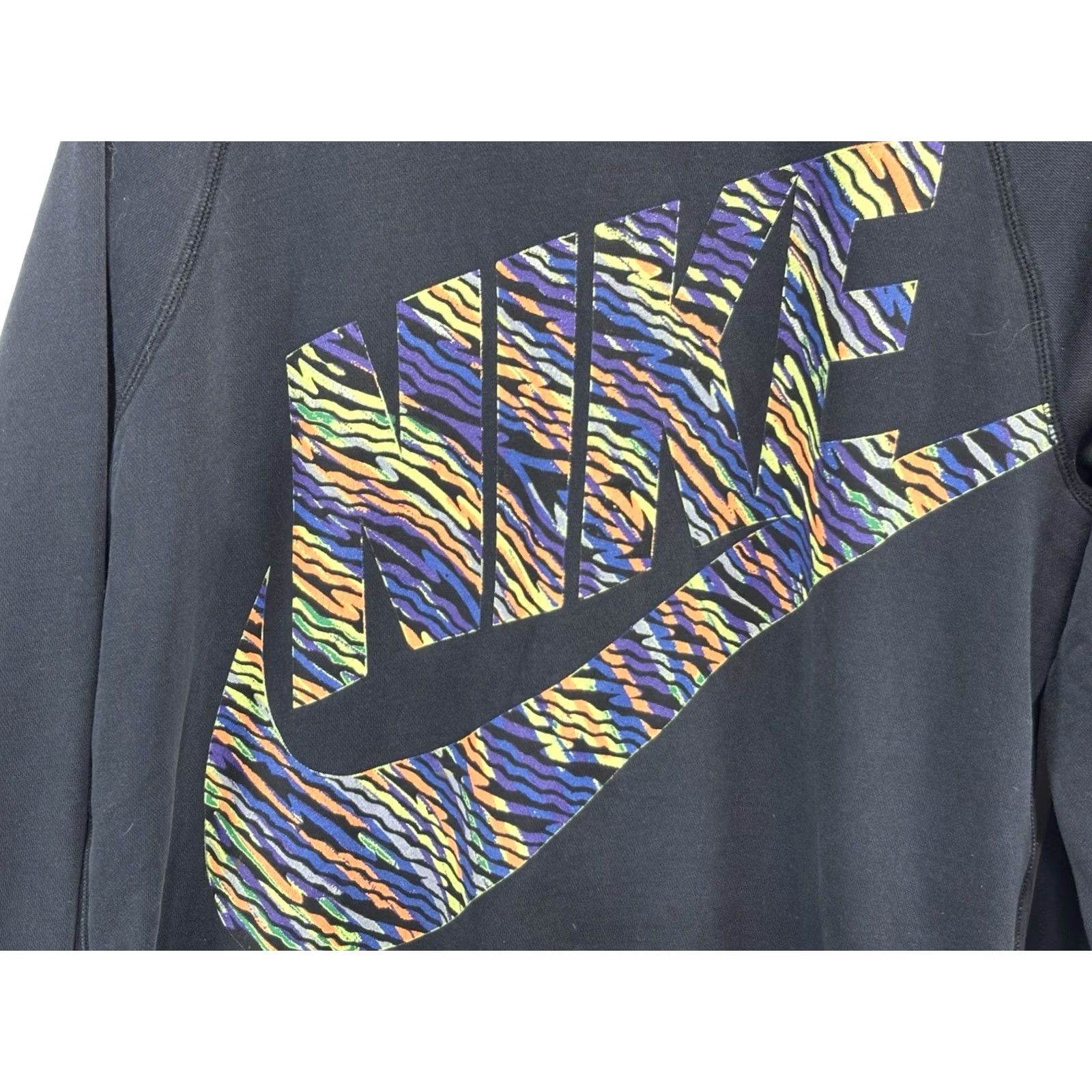 Nike VINTAGE Nike Sweatshirt Men's L Black Crew Neck Big Swoosh Logo Explode Filled Y2K Size US L / EU 52-54 / 3 - 3 Thumbnail