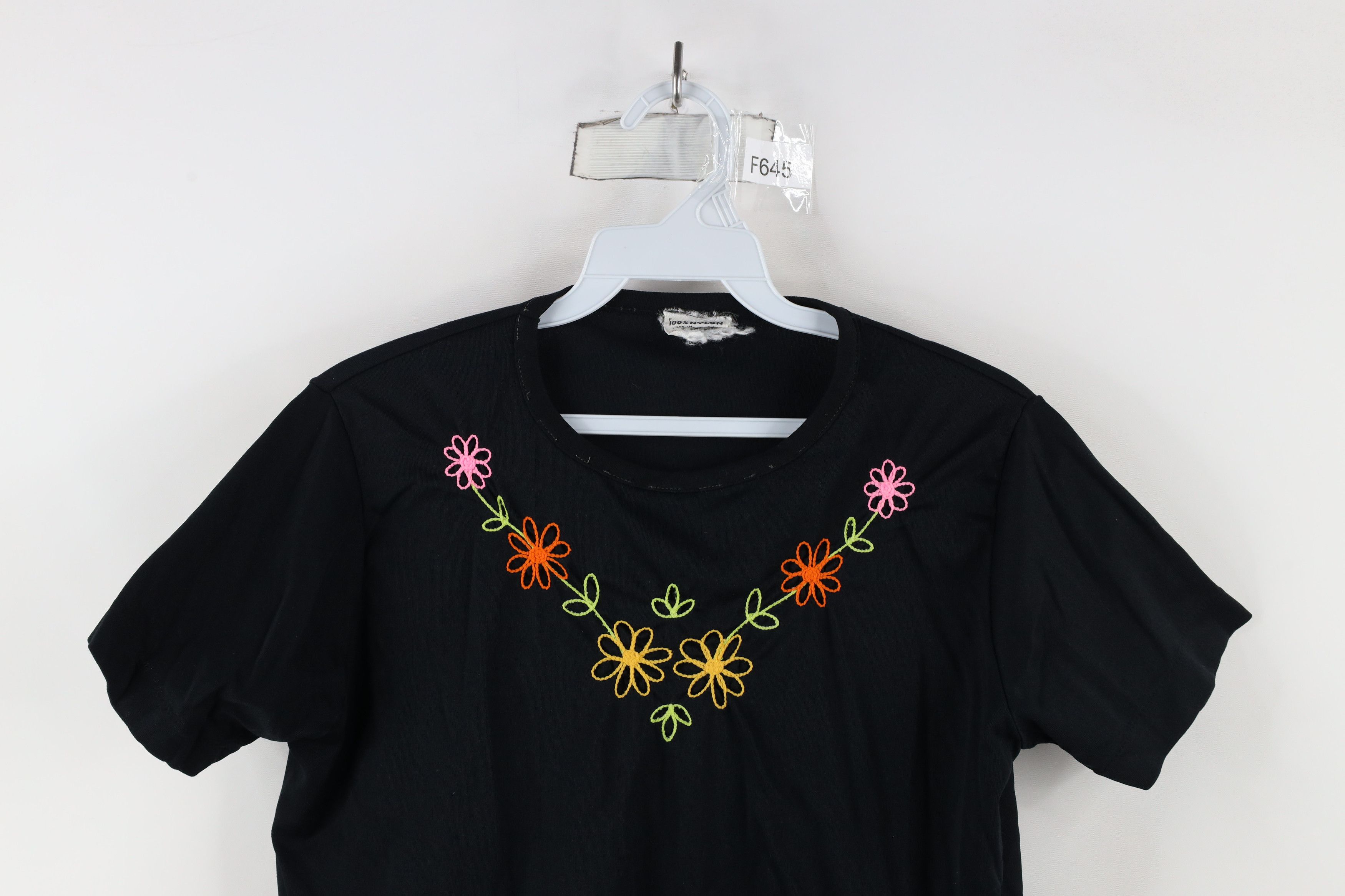 Vintage Vintage 70s Mid Century Modern MCM Knit Cropped T-Shirt Size L / US 10 / IT 46 - 2 Thumbnail