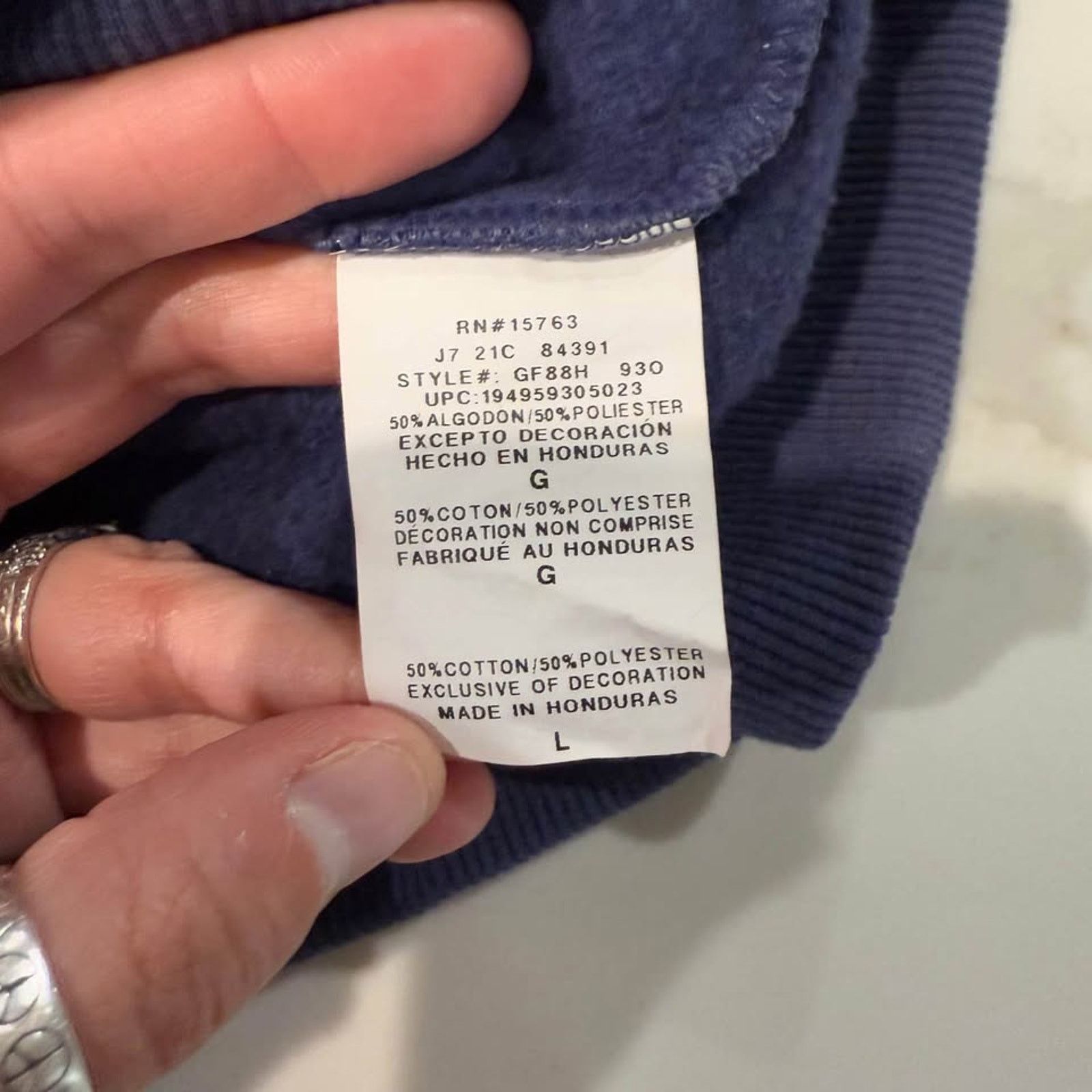 Champion Champion Blue Pullover Crewneck Sweatshirt Logo Mens Large Size US L / EU 52-54 / 3 - 4 Thumbnail