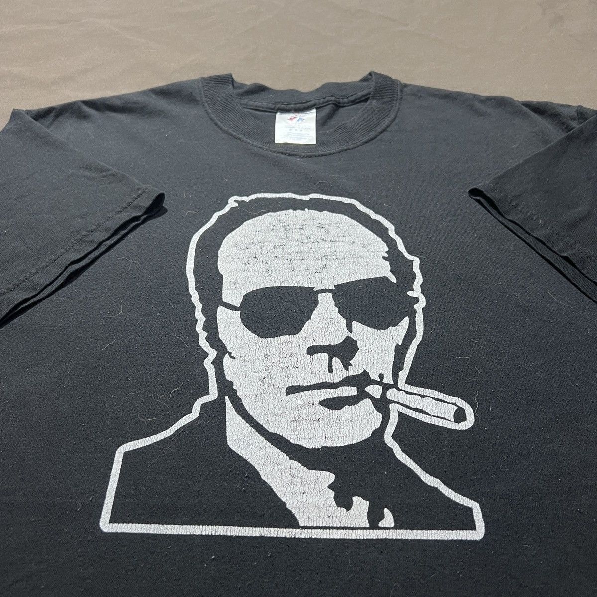 Vintage Y2K Hunter S. Thompson Smoking Tee Gonzo journalism