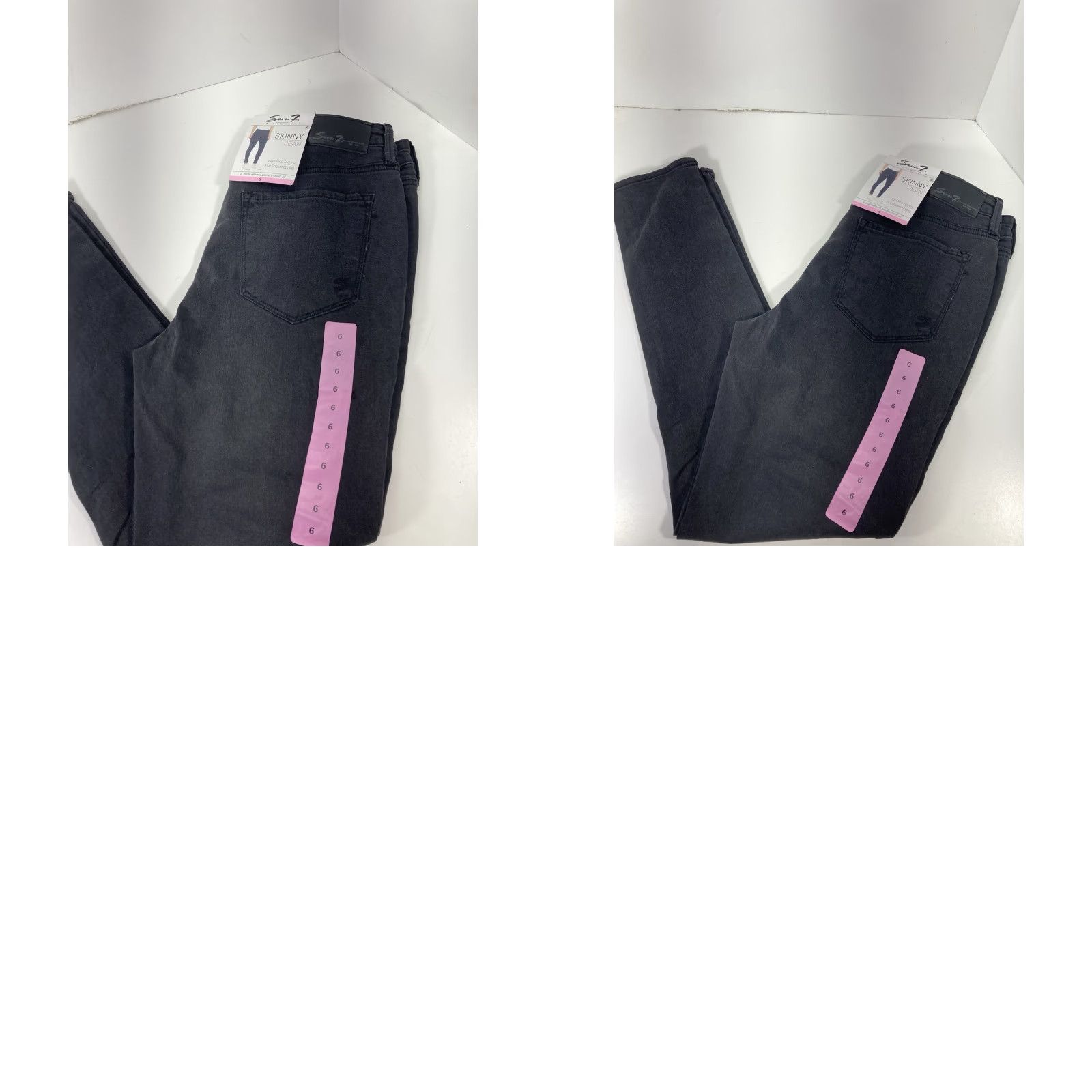 Vintage Seven7 Skinny Jeans Women 6 30X30 Black Denim High Rise Stretch NWT Jeans Women Skinny 30 Inseam 30 Black Size 30" / US 8 / IT 44 - 9 Thumbnail