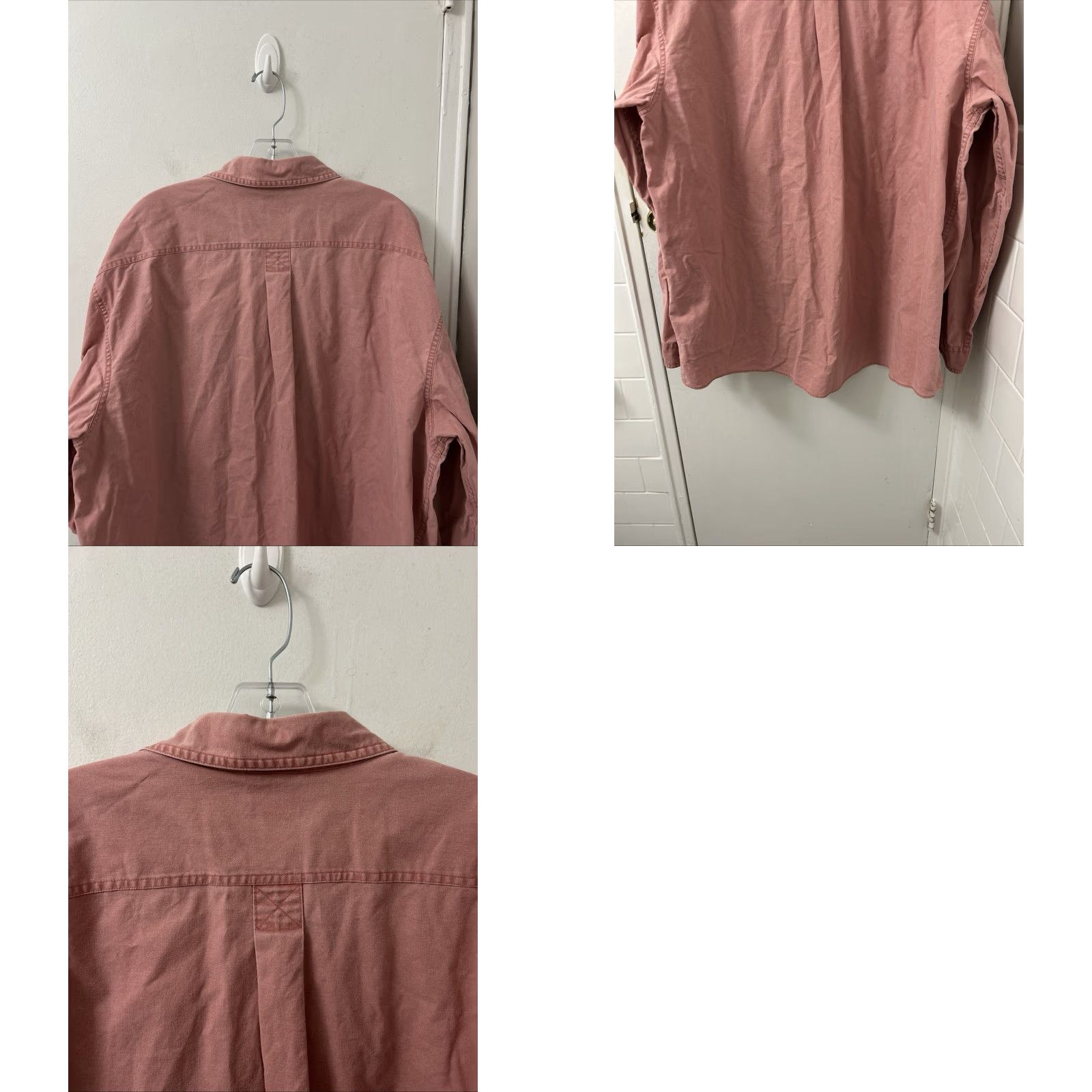 Vintage VINTAGE LL Bean Sunwashed Canvas Shirt Mens 2XL Pink Traditional Fit Button Down Size US XXL / EU 58 / 5 - 8 Thumbnail