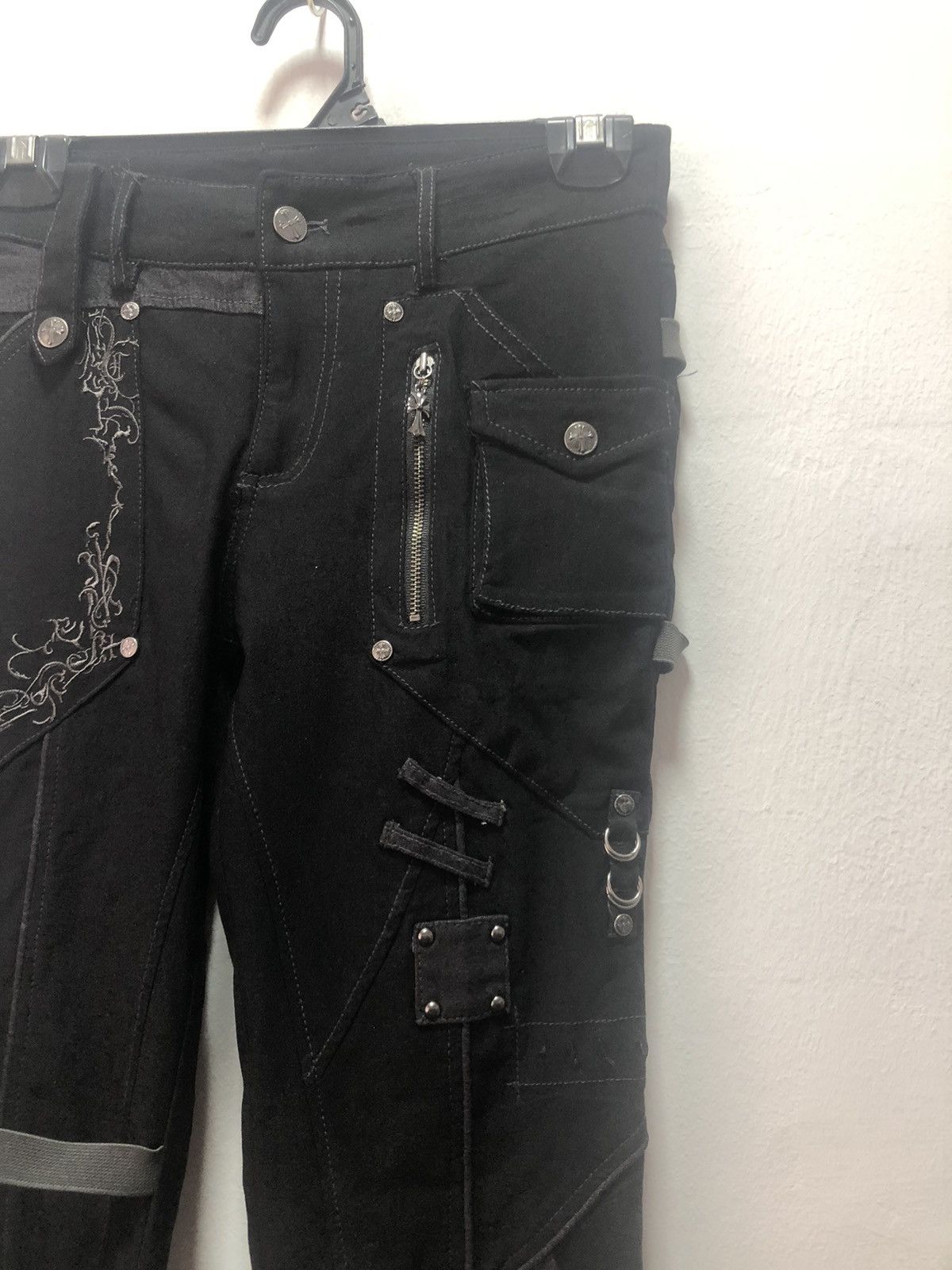 Japanese Brand × Seditionaries OZZ CROCE Pants Punk Cross Zip Strecht Size 27" / US 4 / IT 40 - 2 Thumbnail