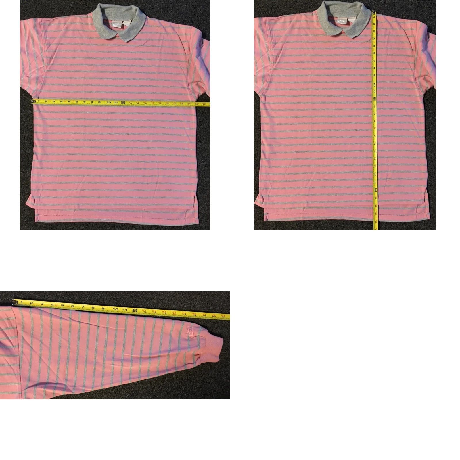Nike Vtg Nike Striped Swoosh Collared Shirt M Pink Mens T-Shirt 80s 90s Vaporwave Surf Grunge Size US M / EU 48-50 / 2 - 8 Thumbnail