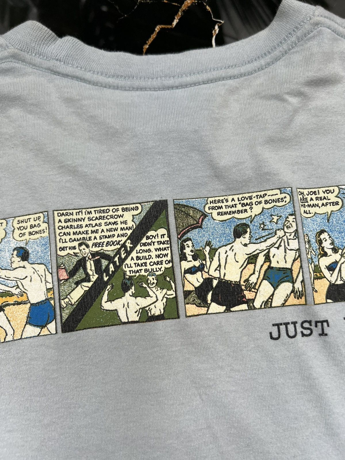 Nike × Vintage 90's NIKE COMICS HEY SKINNY RARE Y2K TEE SWOOSH LOGO RETRO Size US S / EU 44-46 / 1 - 11 Thumbnail