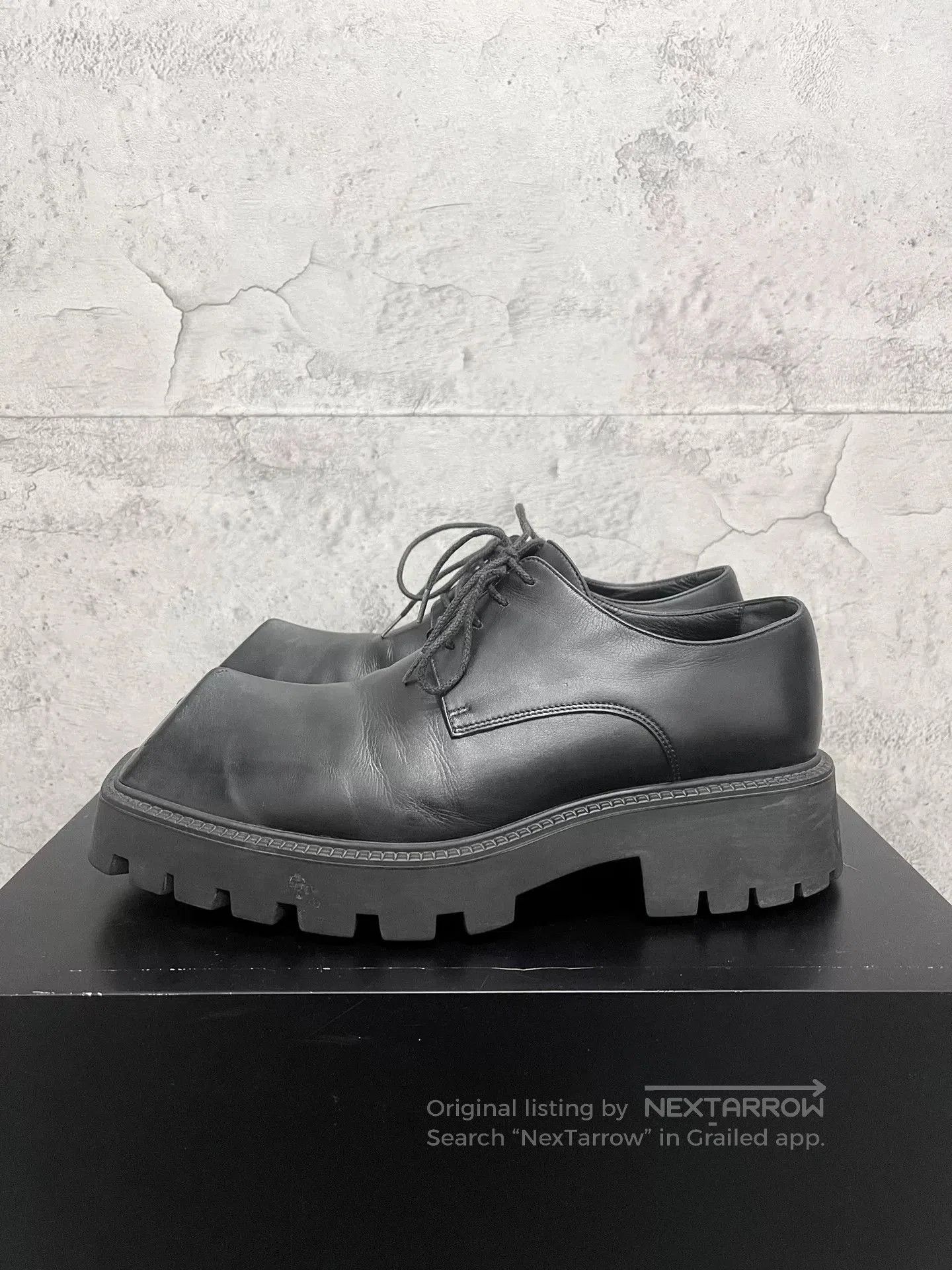 Balenciaga Balenciaga Men's Black Leather Derby Boots 41. Size US 8 / EU 41 - 3 Thumbnail