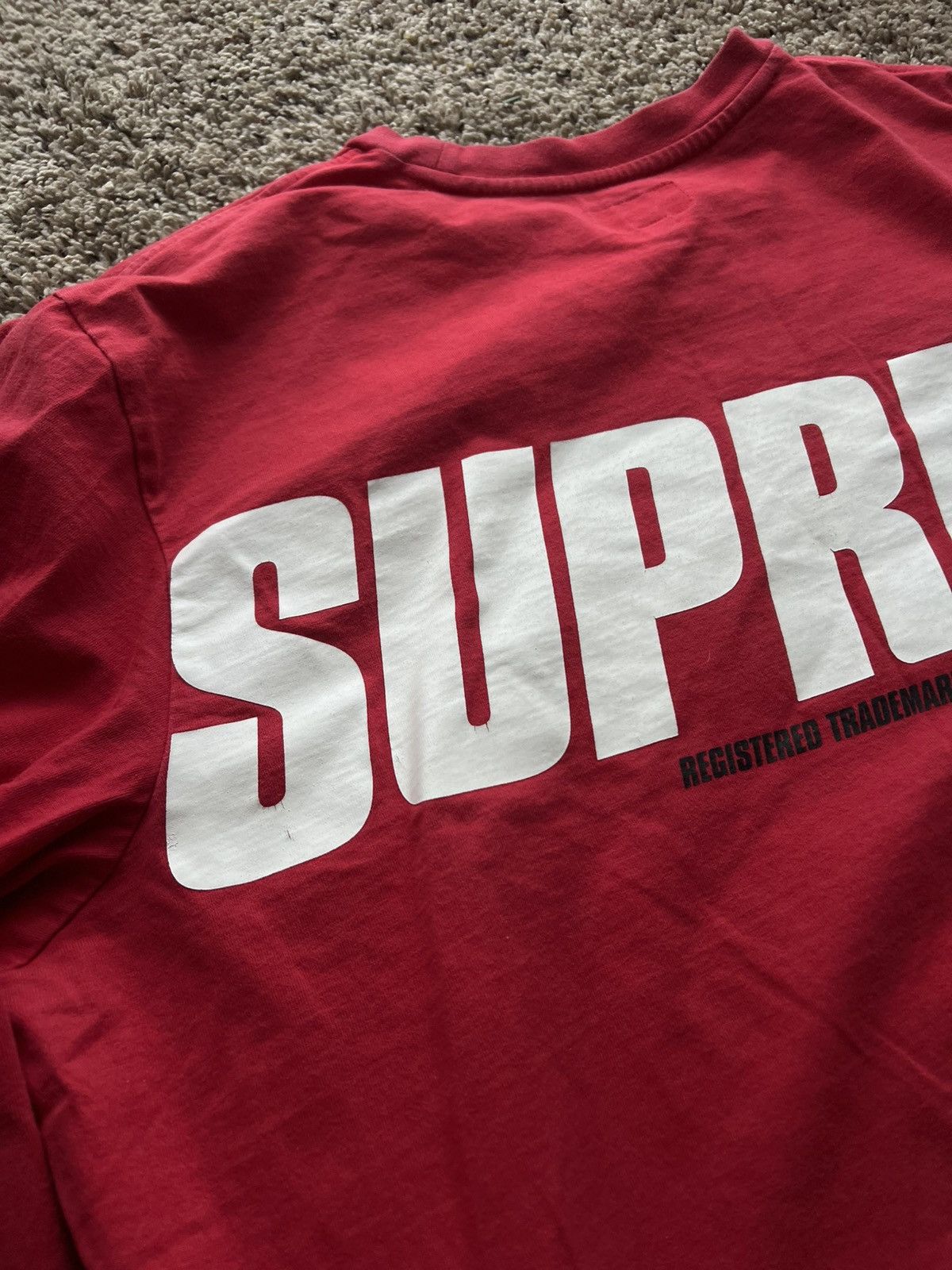 Supreme Supreme Trademark long sleeve red big logo Size US XL / EU 56 / 4 - 7 Thumbnail
