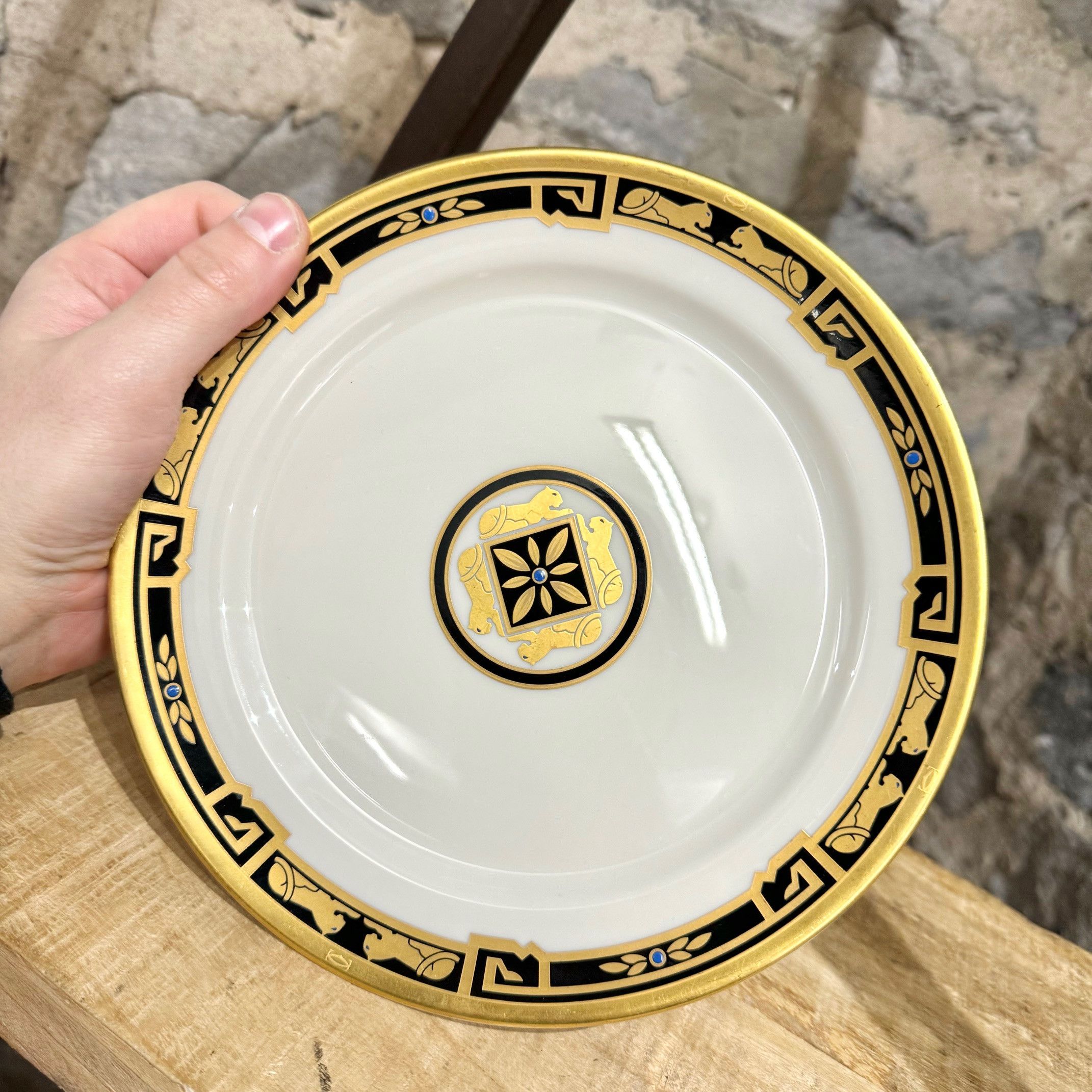 Cartier Cartier La Maison De L'Art Deco Panther Pattern Round Plate Size ONE SIZE - 6 Thumbnail