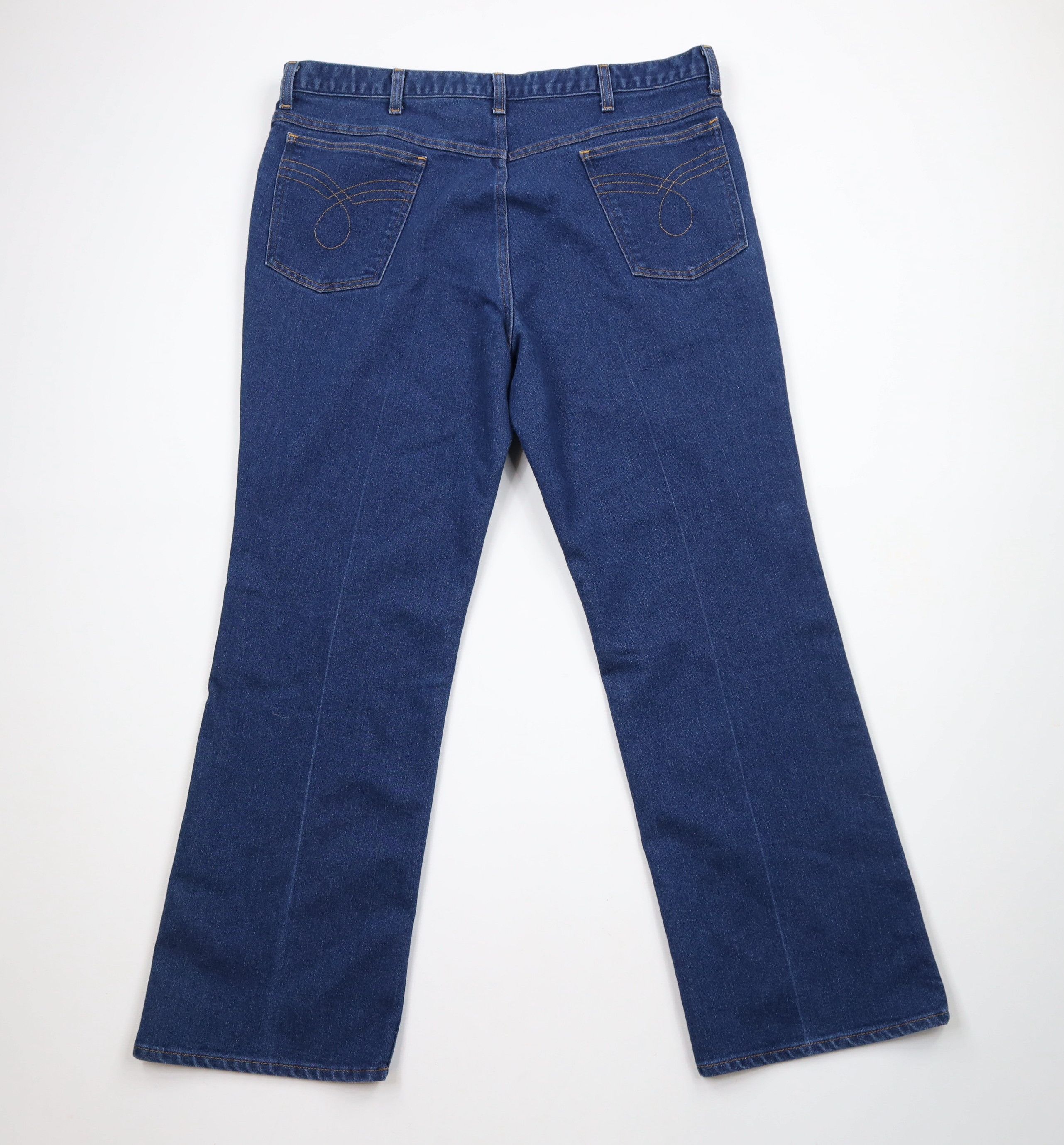 Vintage Vintage 90s Streetwear Wide Leg Bootcut Denim Jeans Blue Size US 38 / EU 54 - 10 Thumbnail