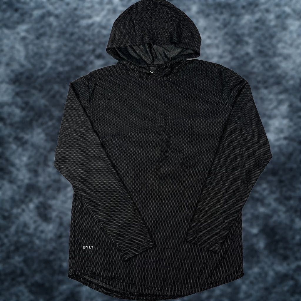 Asics BYLT Premium Basics Hoodie Mens Medium Black Stretch Performance Sweatshirt Size US M / EU 48-50 / 2 - 1 Thumbnail