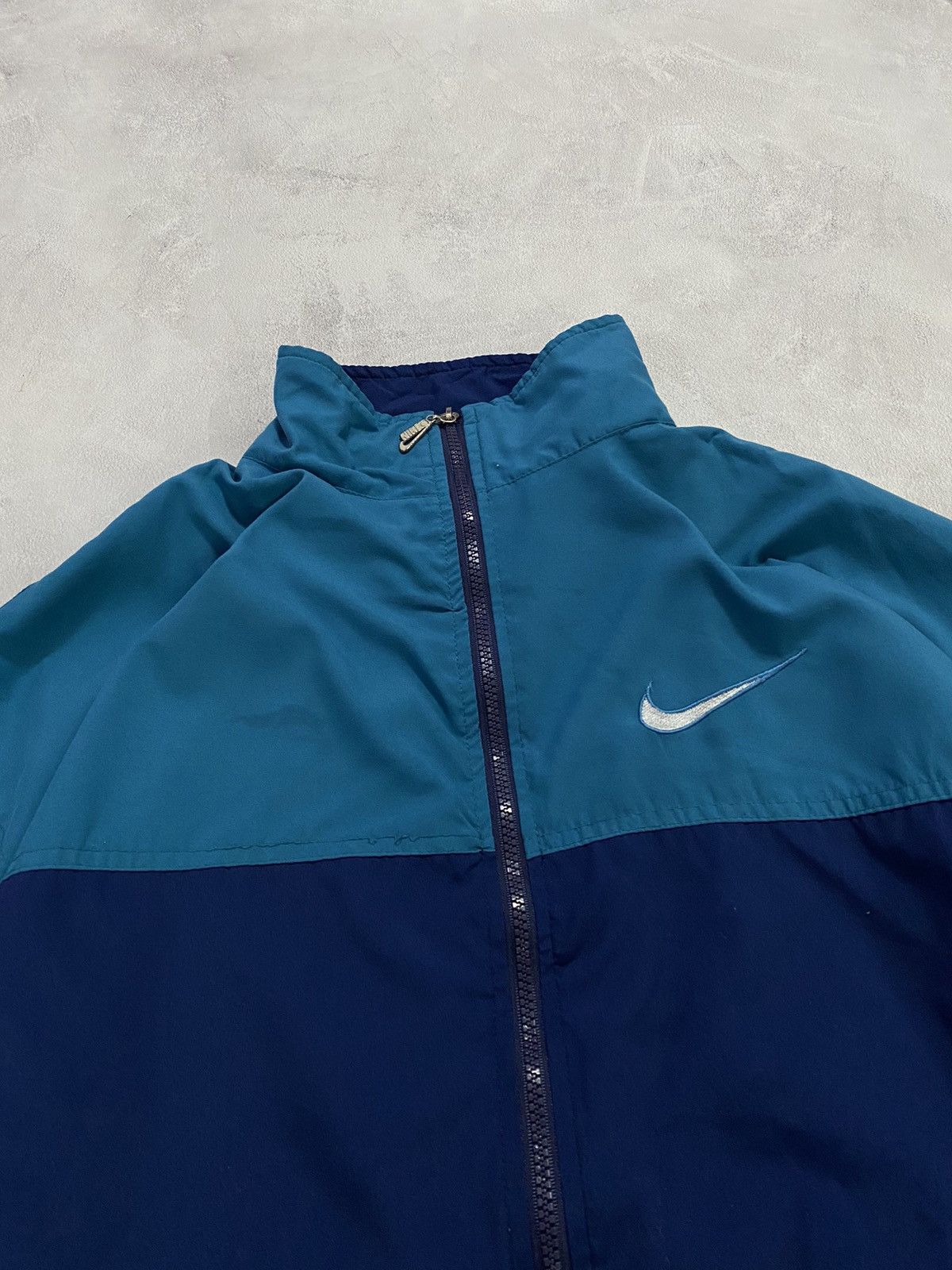 Nike × Vintage 😮‍💨 Vintage Light Jacket Zip Up NIKE Big Logo ATHLETIC Size US M / EU 48-50 / 2 - 3 Thumbnail