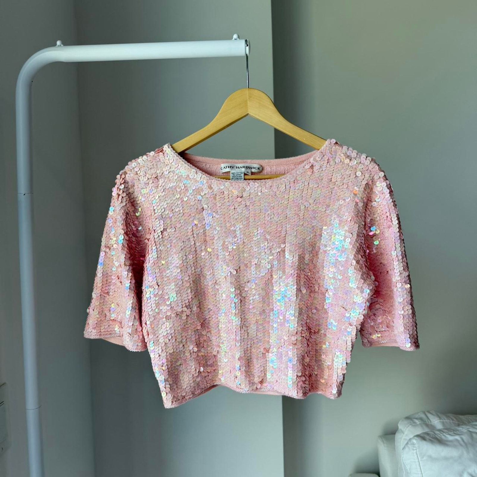 Vintage Vintage cathy hardwick pink sequin beaded Size M / US 6-8 / IT 42-44 - 1 Thumbnail