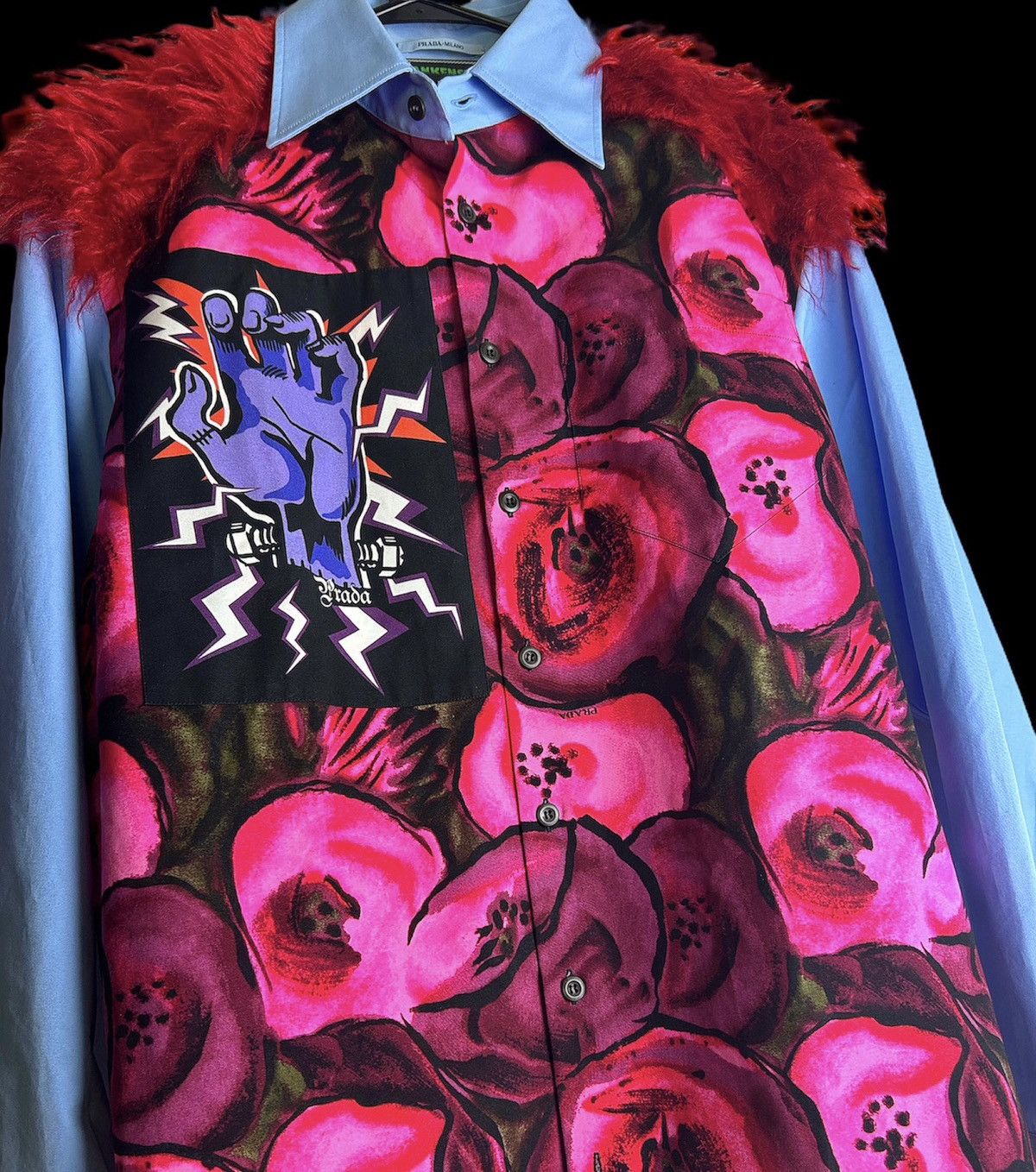 Prada × Universal Studios Runway FW19 Mohair Frankenstein Button Up Size US S / EU 44-46 / 1 - 3 Thumbnail