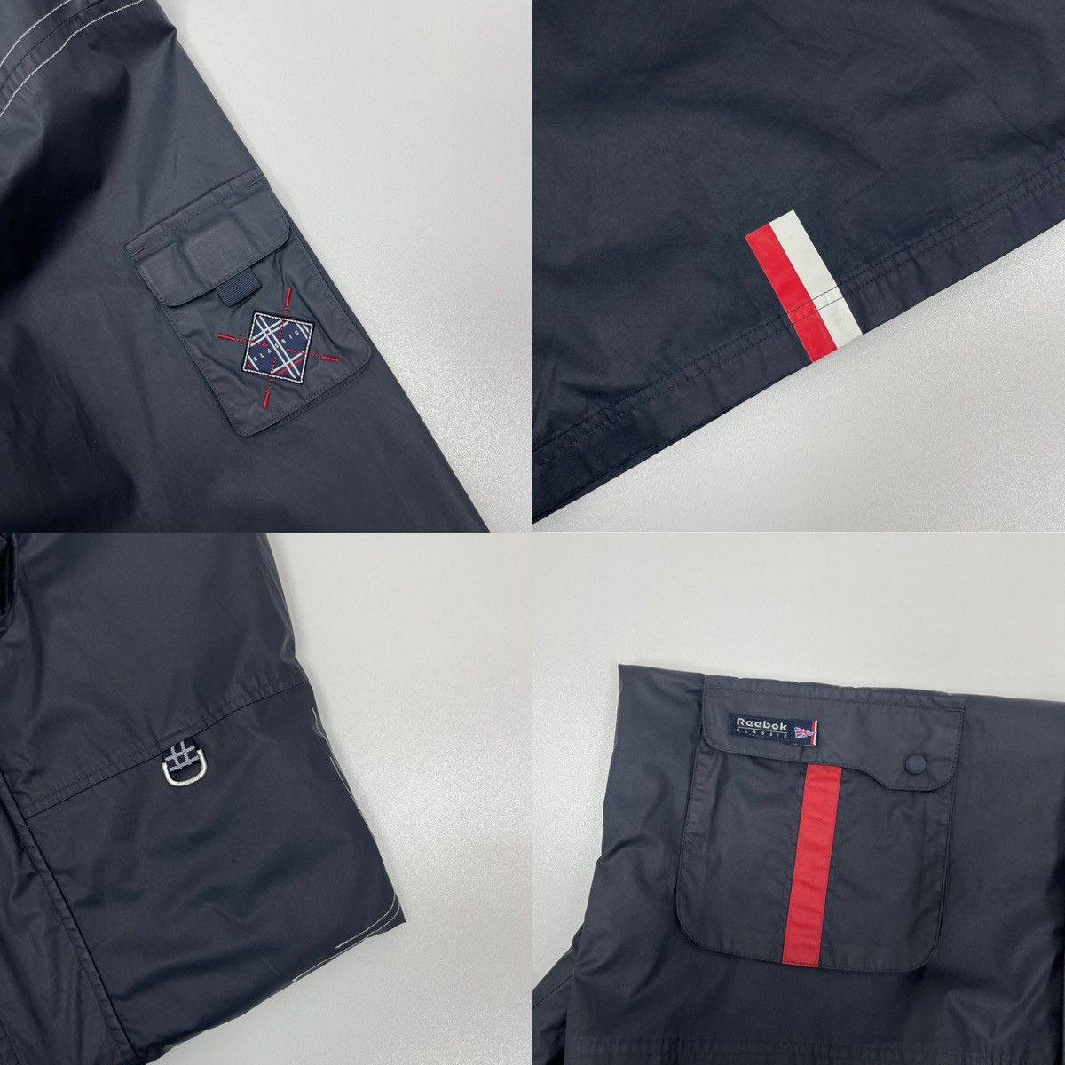 Reebok Reebok Classic Pocket Vintage Rain Jacket Blue Rare Size US M / EU 48-50 / 2 - 5 Thumbnail