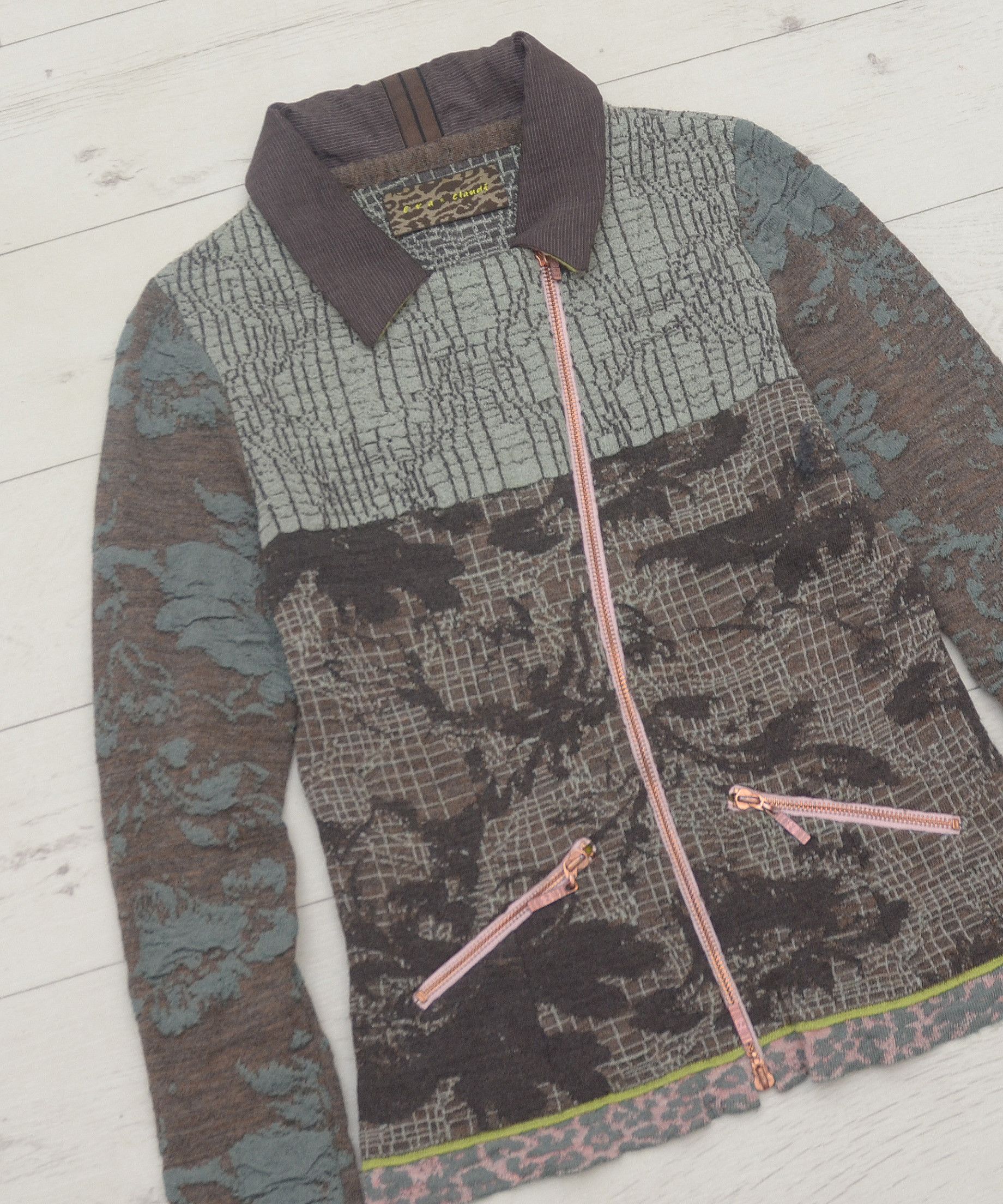 Other Vintage Eva & Clandi Woll Full Zip Sweater Jacket 90's Size S / US 4 / IT 40 - 2 Thumbnail