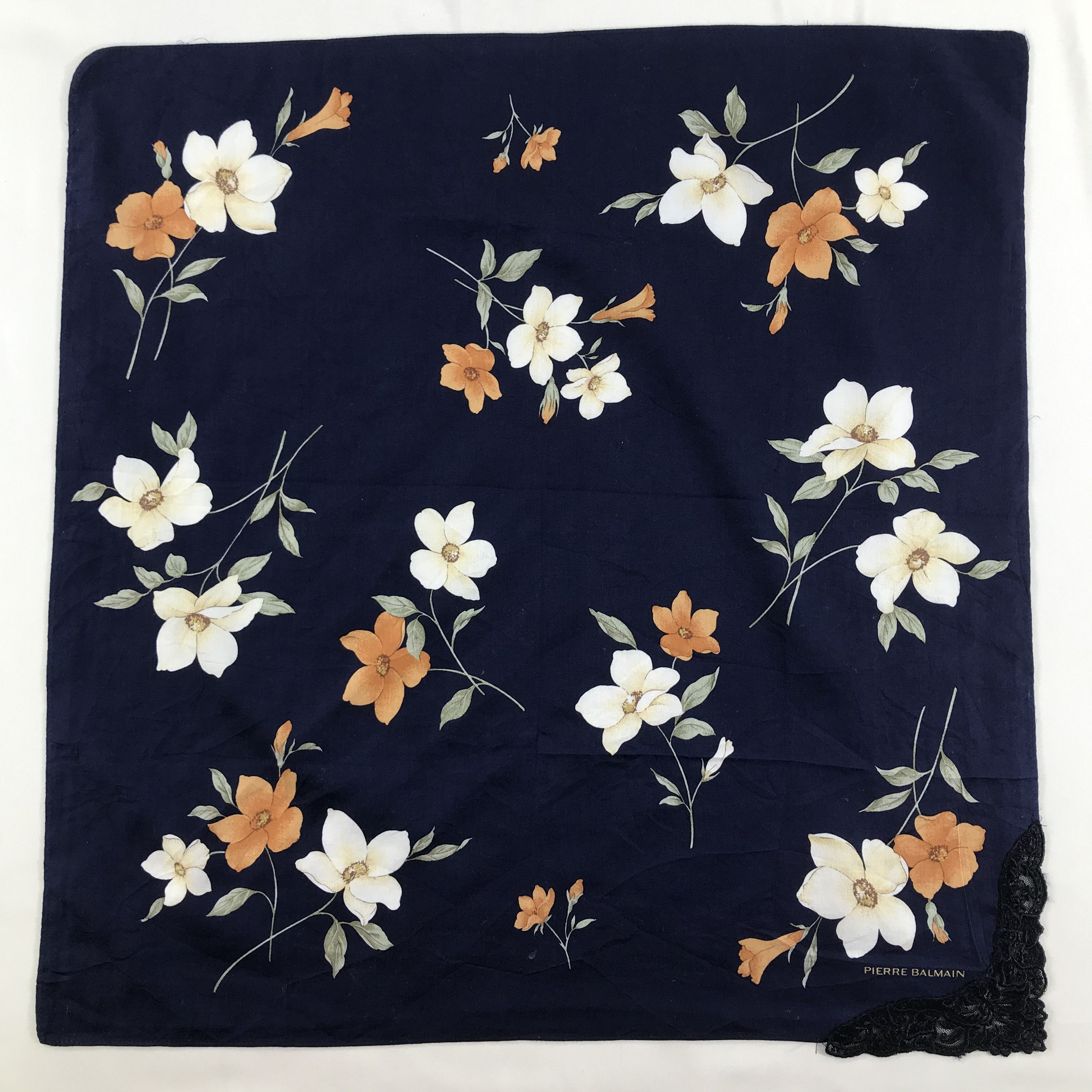 Pierre Balmain × Vintage Pierre Balmain Bandana / Handkerchief / Neckerchief - S1647 Size ONE SIZE - 1 Thumbnail