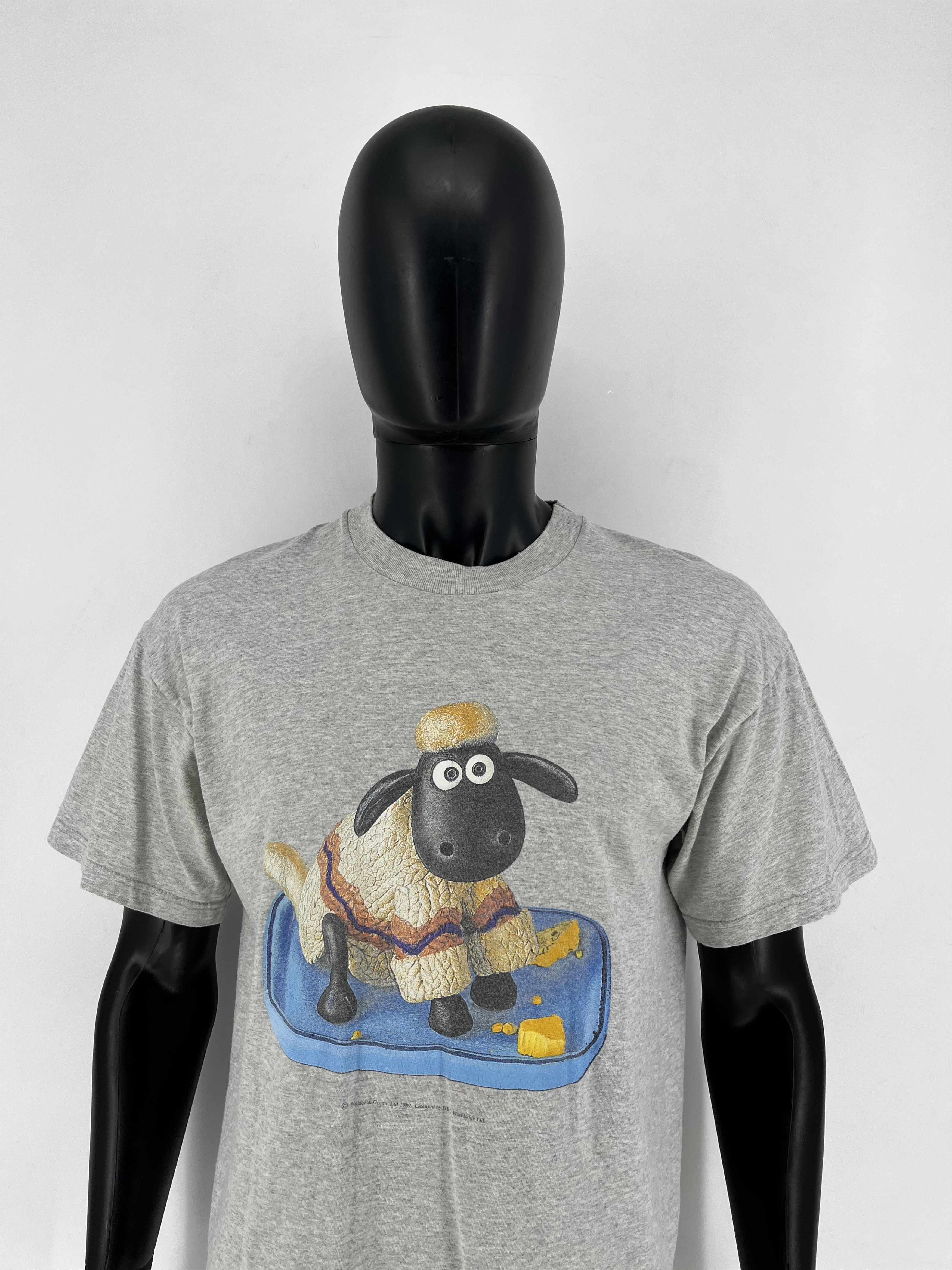 T Shirt Aardman Shaun The Sheep Single Print Copyright 1989