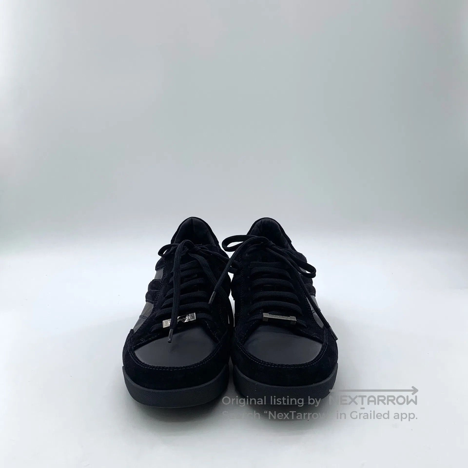 Ermenegildo Zegna Zegna Dark blue laced casual flat board shoes sports shoes Size US 6.5 / EU 39-40 - 3 Thumbnail