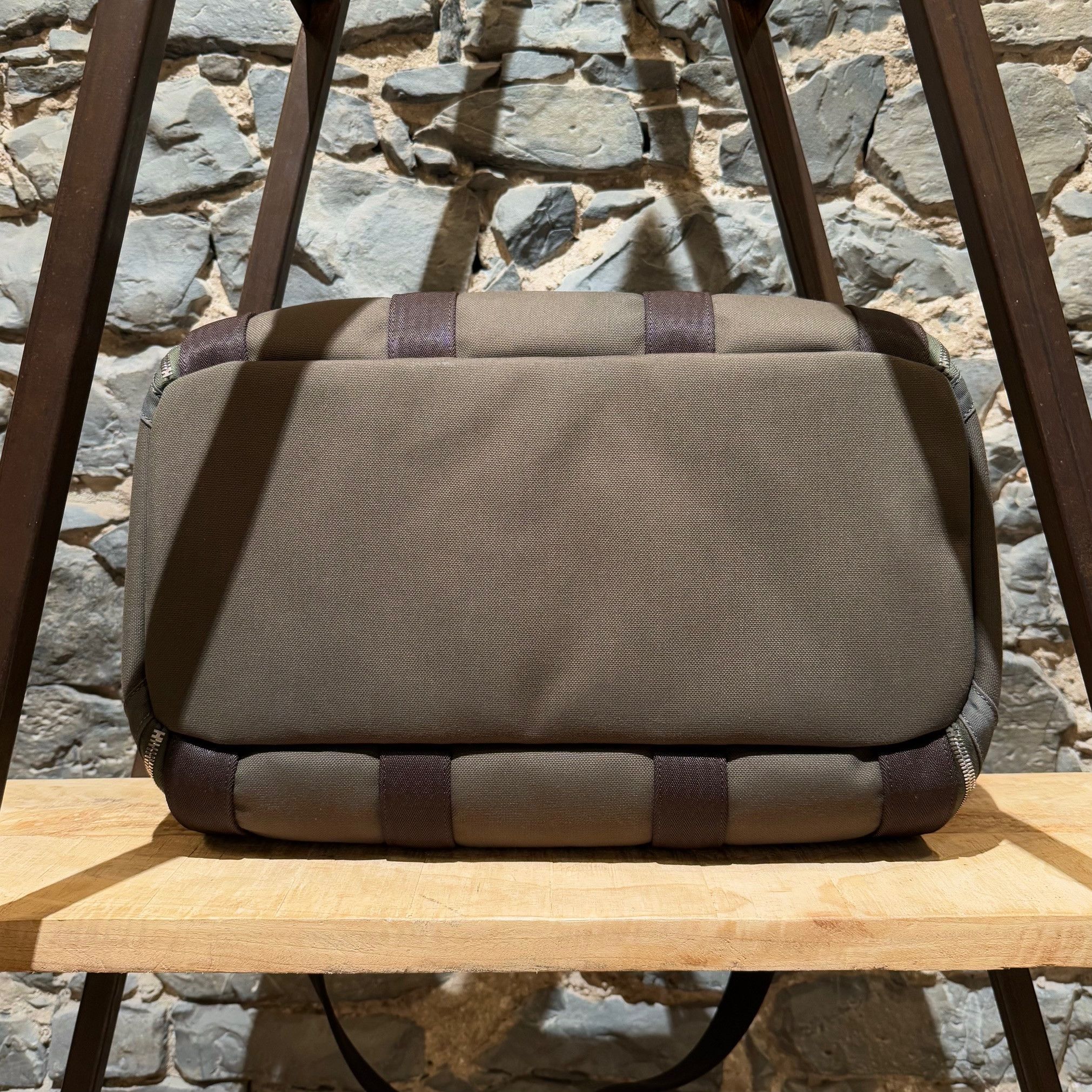 Hermes Hermès Green Brown Canvas 2way Dog Carrier Boston Bag Size ONE SIZE - 16 Thumbnail