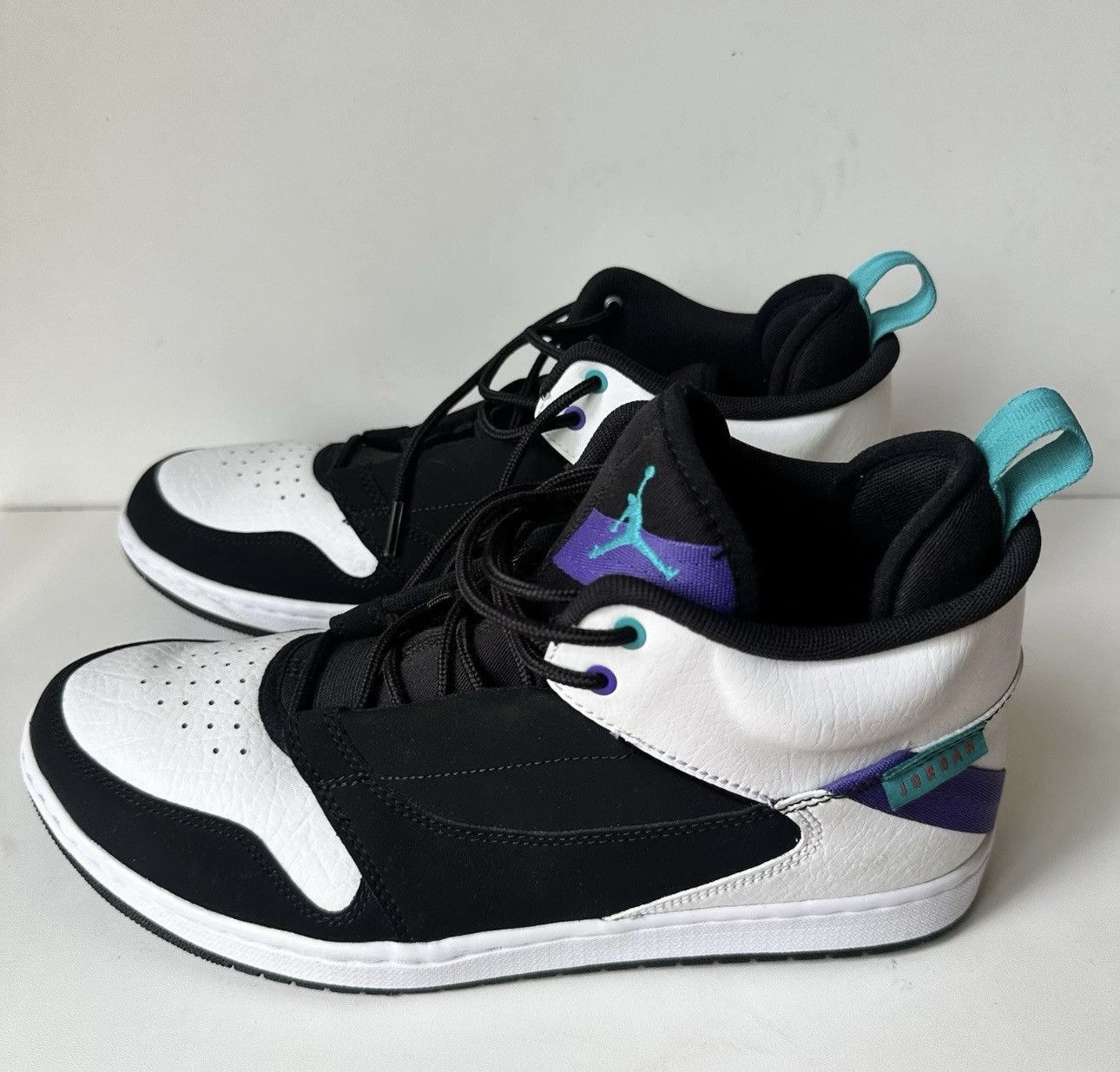 Nike Nike Men's Jordan Fadeaway Black & White Turbo Green Sz 10.5 Size US 10.5 / EU 43-44 - 9 Thumbnail
