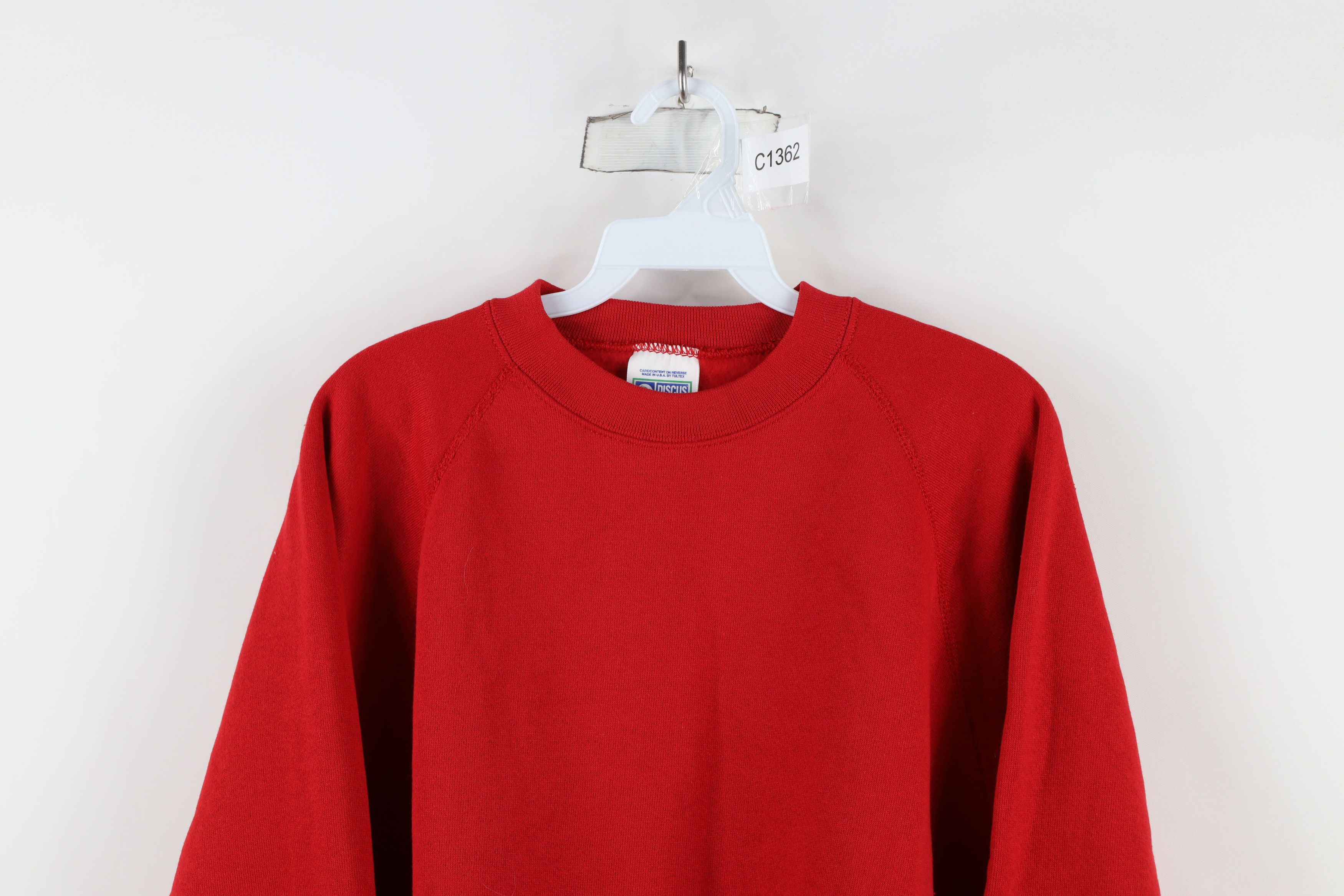 Vintage Deadstock Vintage 90s Streetwear Crewneck Sweatshirt Red USA Size US XL / EU 56 / 4 - 2 Thumbnail