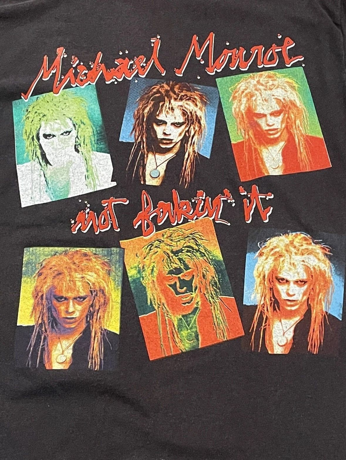 Other Vintage 1989 Michael Monroe Not Fakin’ It Album Tshirt XL Size US L / EU 52-54 / 3 - 3 Thumbnail