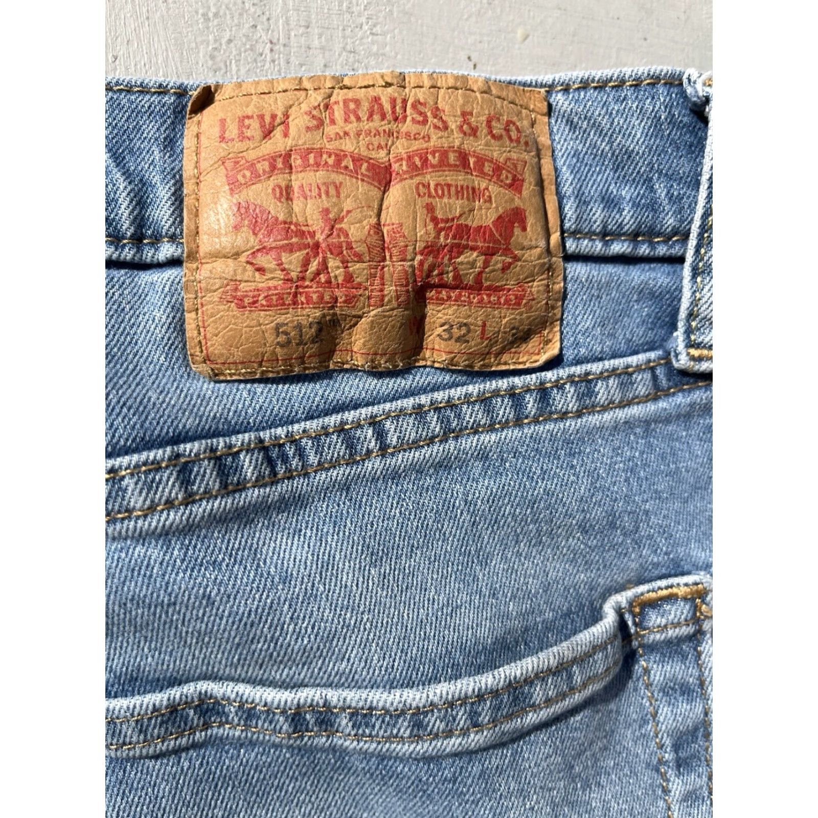 Levi's Levi's 512 Jeans Slim Taper 32x34 Blue Denim Regular Mens Size US 32 / EU 48 - 3 Thumbnail