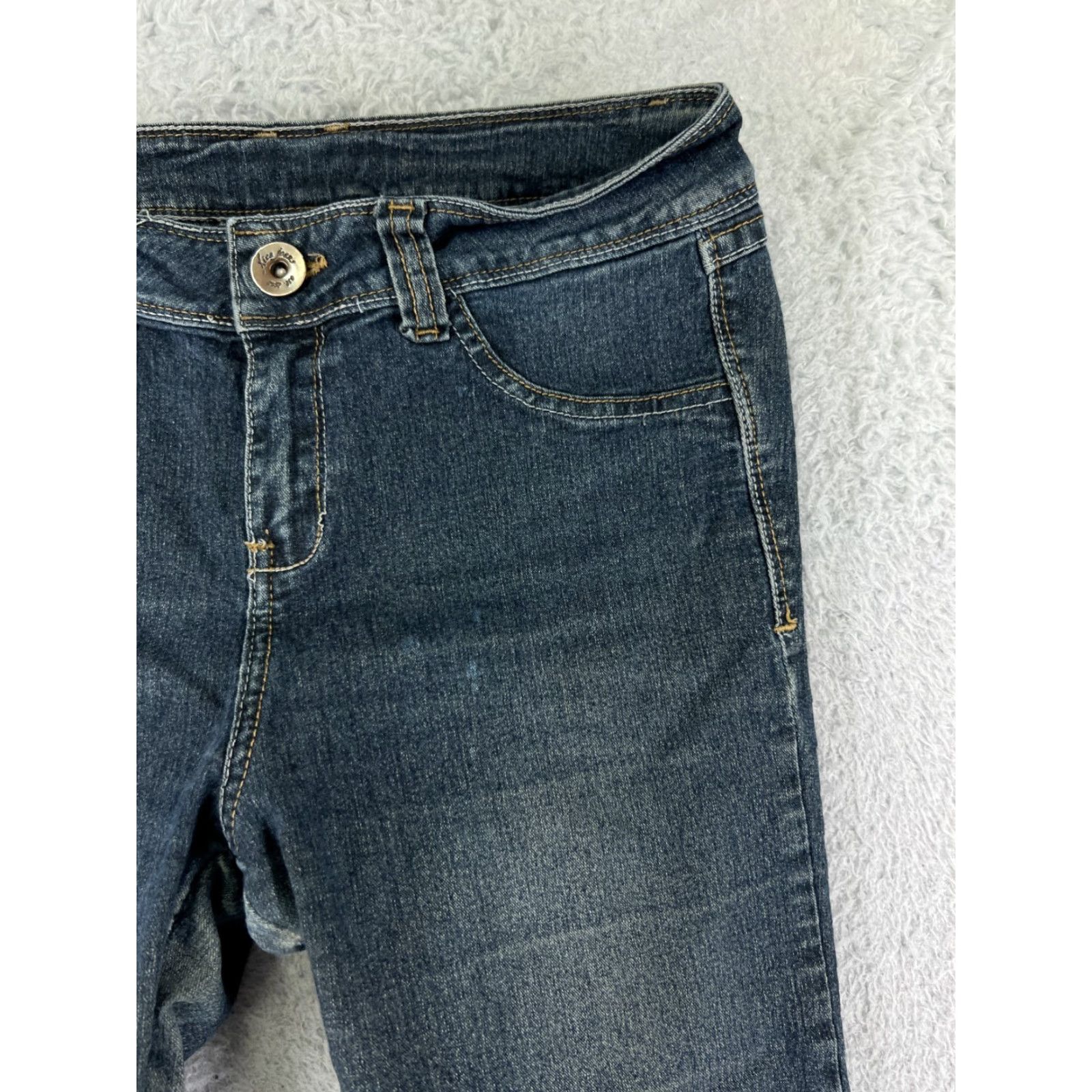 Vintage Xica Jeans Womens 9 Blue Denim Straight Leg Cotton Blend Mid Rise Stretch Pants/Jeans Size 30" / US 8 / IT 44 - 7 Thumbnail