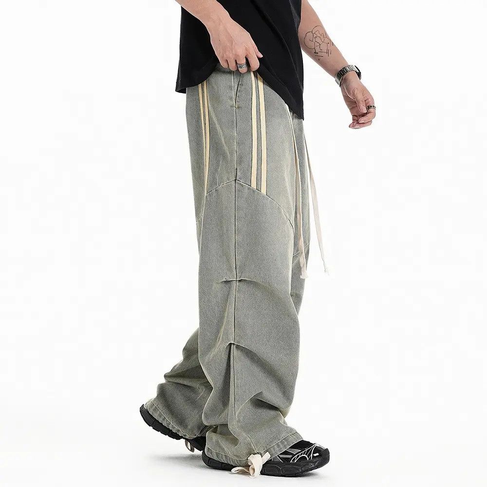 Japanese Brand × Jean Pleated Wide Leg Jeans Size US 34 / EU 50 - 2 Thumbnail