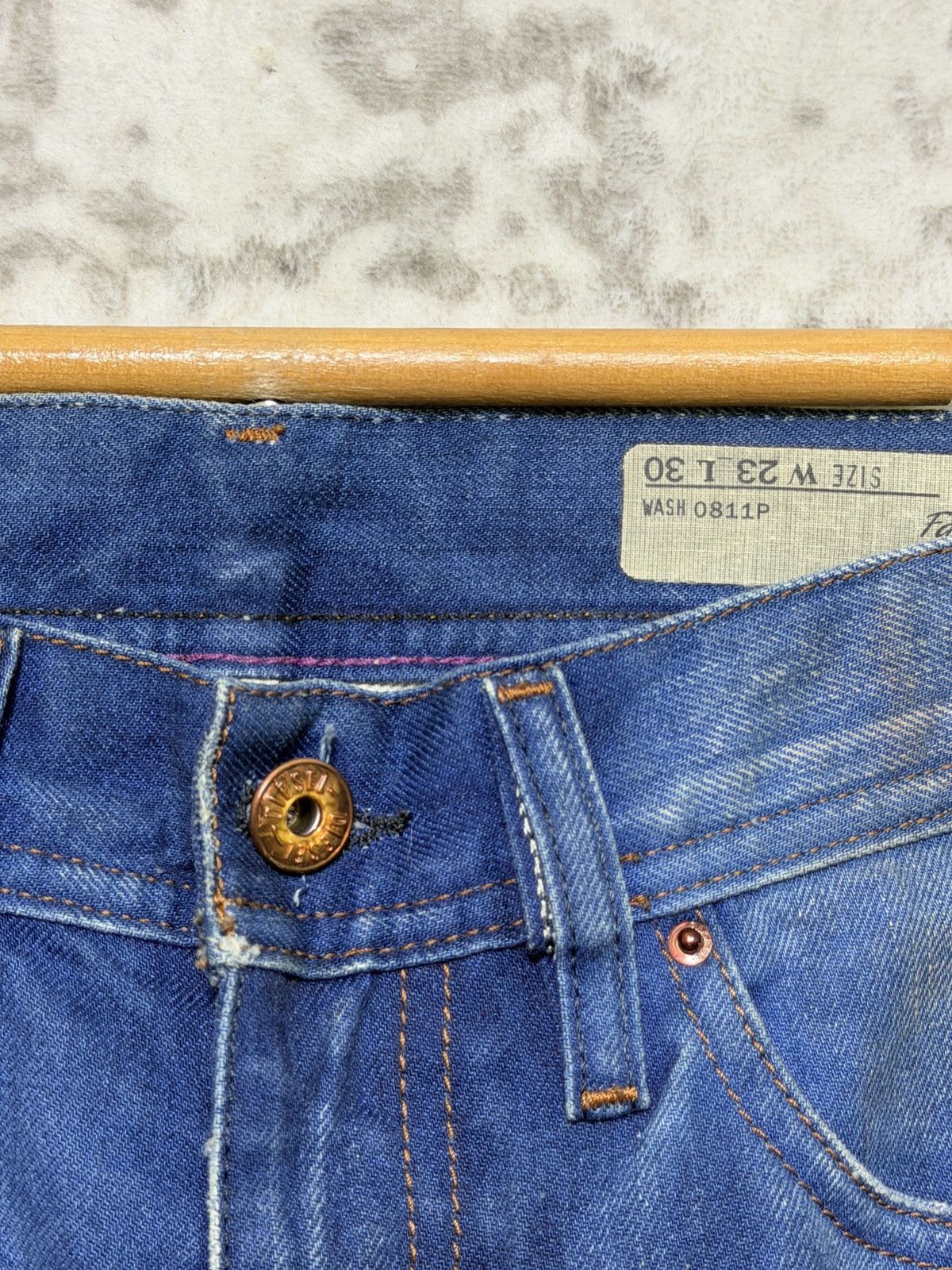 Diesel Diesel Faithlegg Women Straight Fit Y2K Mud Washed Denim Size US 27 - 9 Thumbnail
