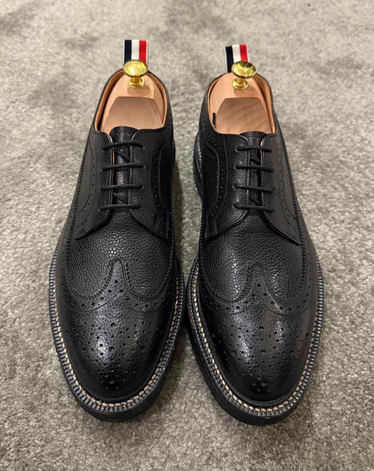 Thom Browne Thom Browne Black Classic Engraved Oxford Rubber Sole 9.5 Size US 9.5 / EU 42-43 - 1 Thumbnail