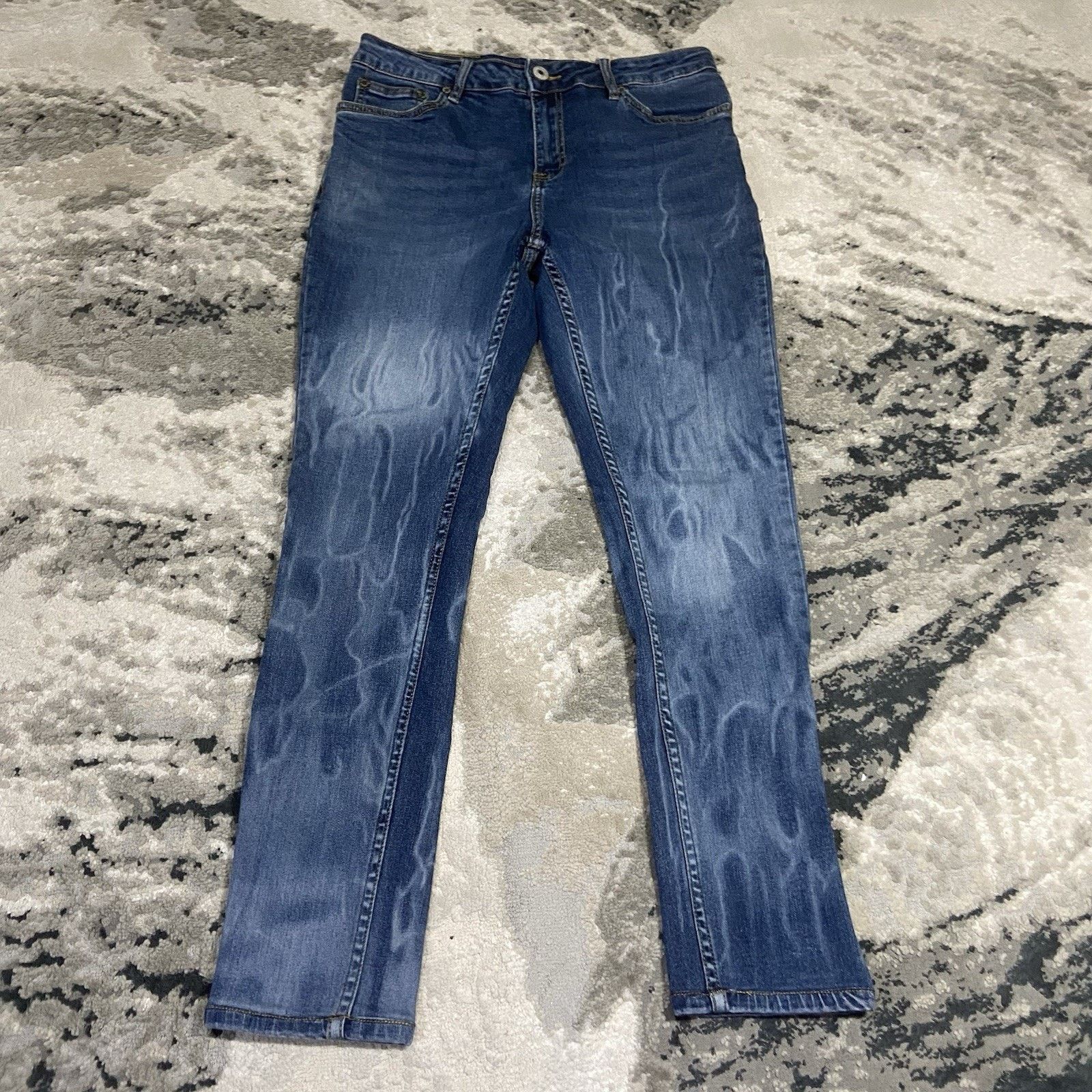 & Other Stories Serenade Jeans Men 30x28 Blue Light Wash Rare Flames Design Size US 30 / EU 46 - 1 Thumbnail