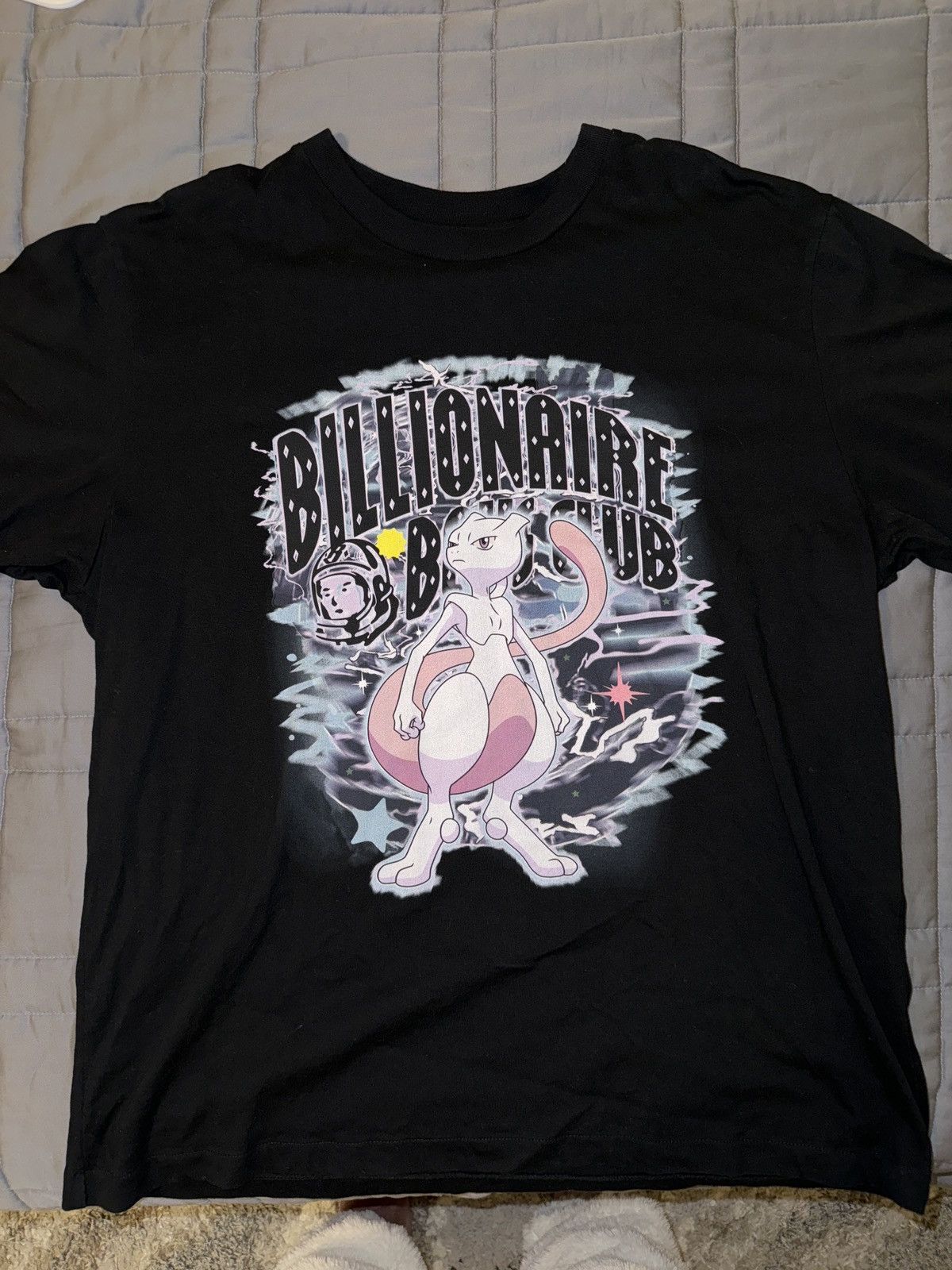 image of Billionaire Boys Club X Pokemon Mewtwo Curve T-Shirt Black, Men's (Size XL)