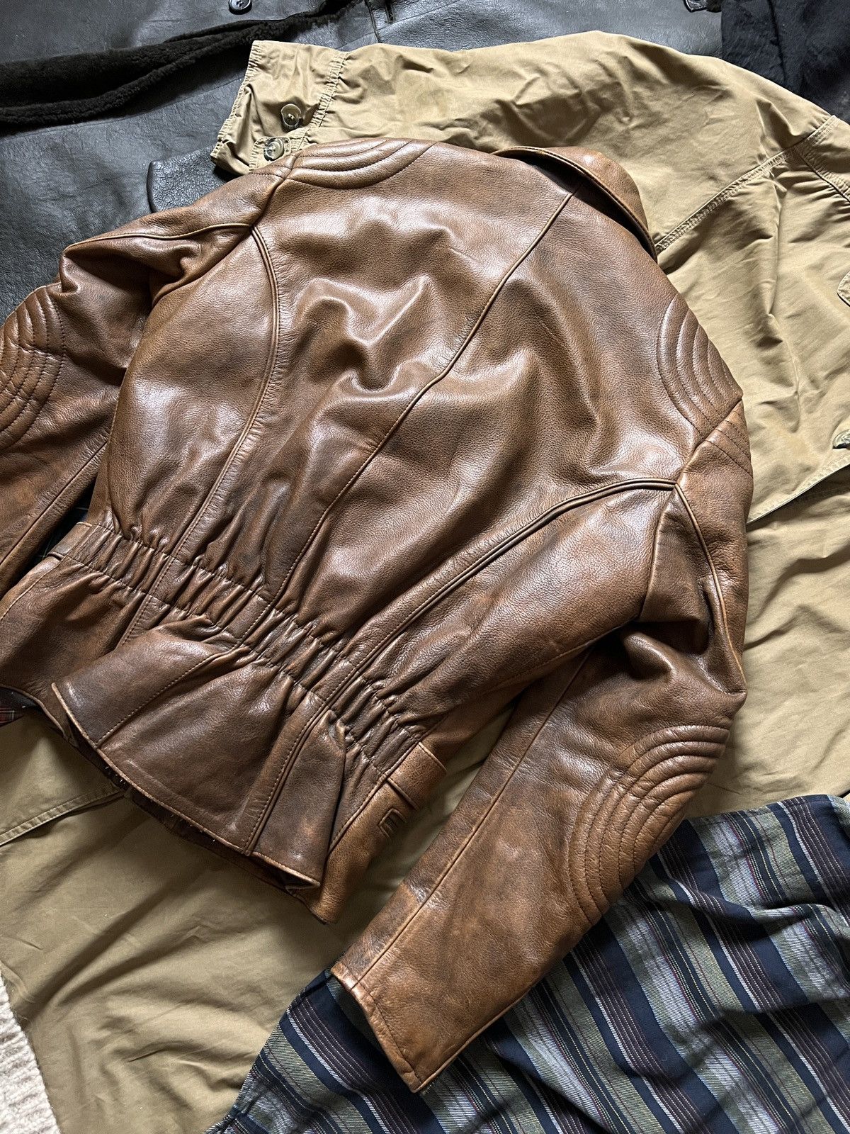 Hein Gericke Vintage Hein Gericke 100% Leather Biker Moto Jacket Size US M / EU 48-50 / 2 - 10 Thumbnail