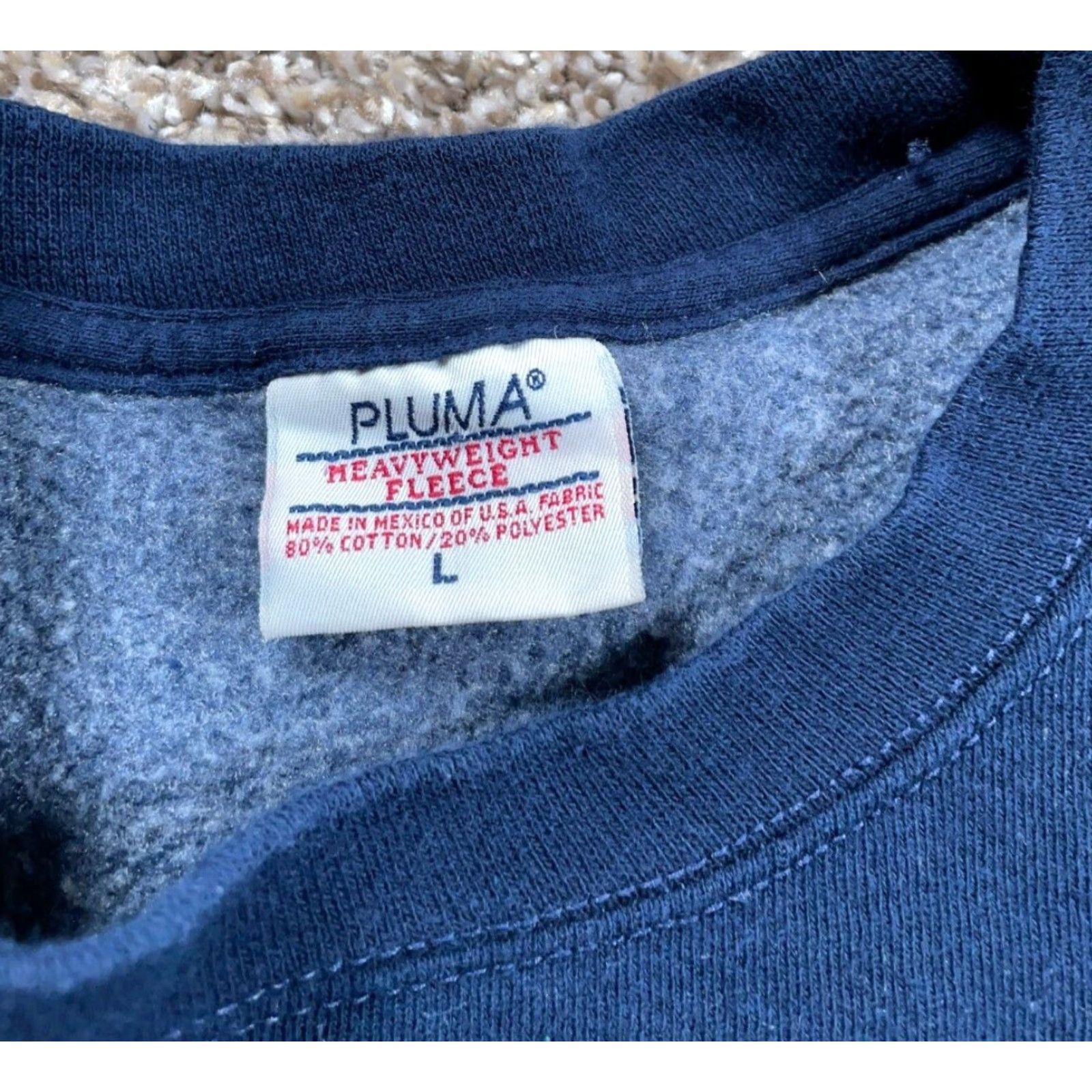 Vintage VTG Pluma Scenic Bird Barn Outdoor Print Sweatshirt Adult Large Blue Heavyweight Size L / US 10 / IT 46 - 4 Thumbnail