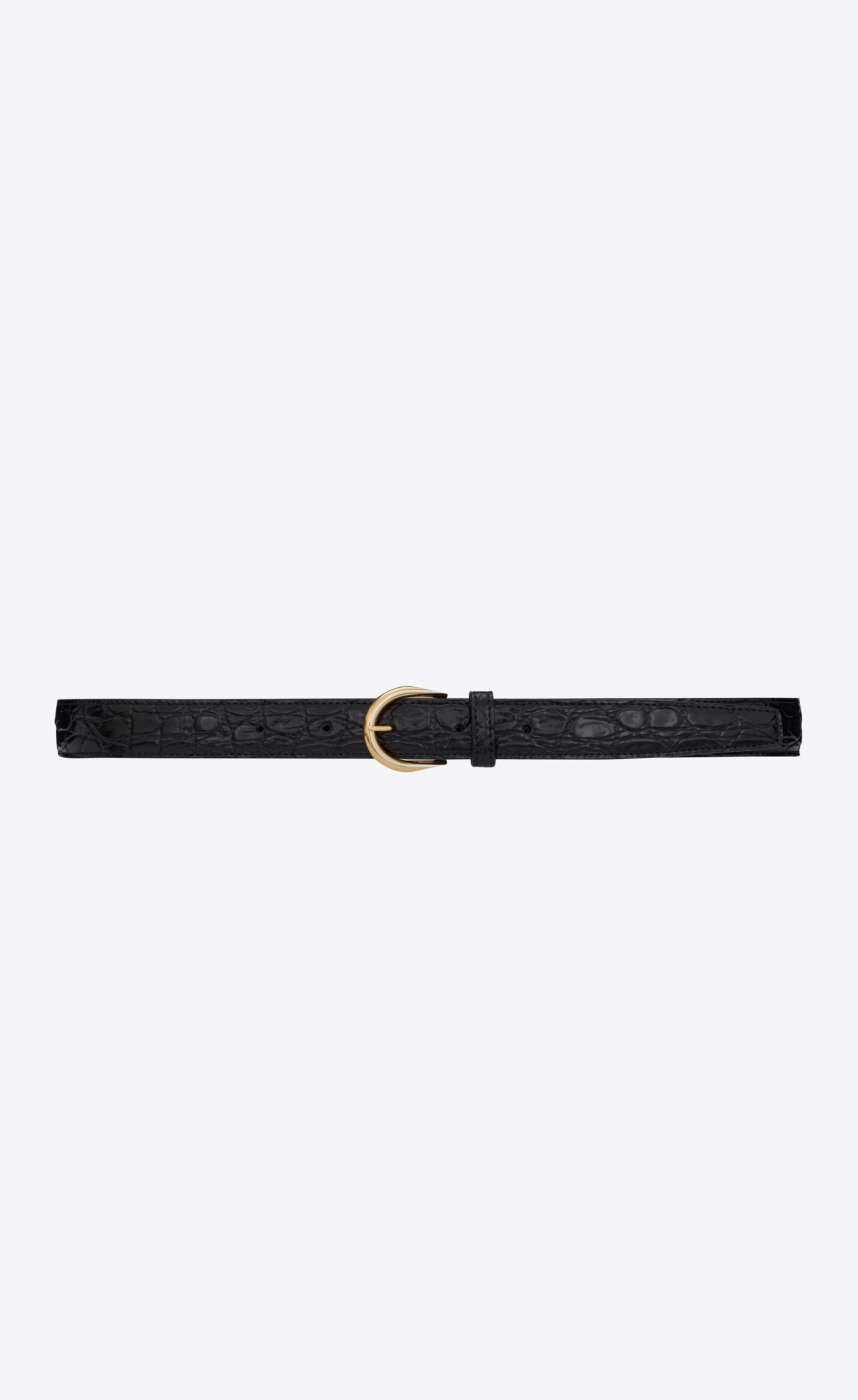 o1bcso1str1224 Size: 90/Croissant De Lune Belt in Black