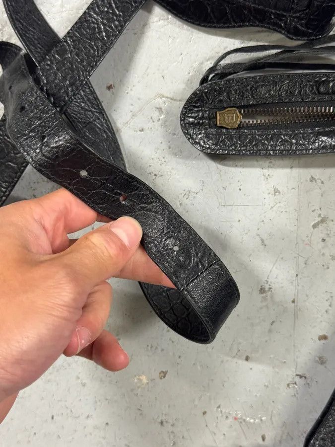 Balenciaga Balenciaga Black Crocodile Embossed Leather City Bag Size ONE SIZE - 10 Thumbnail