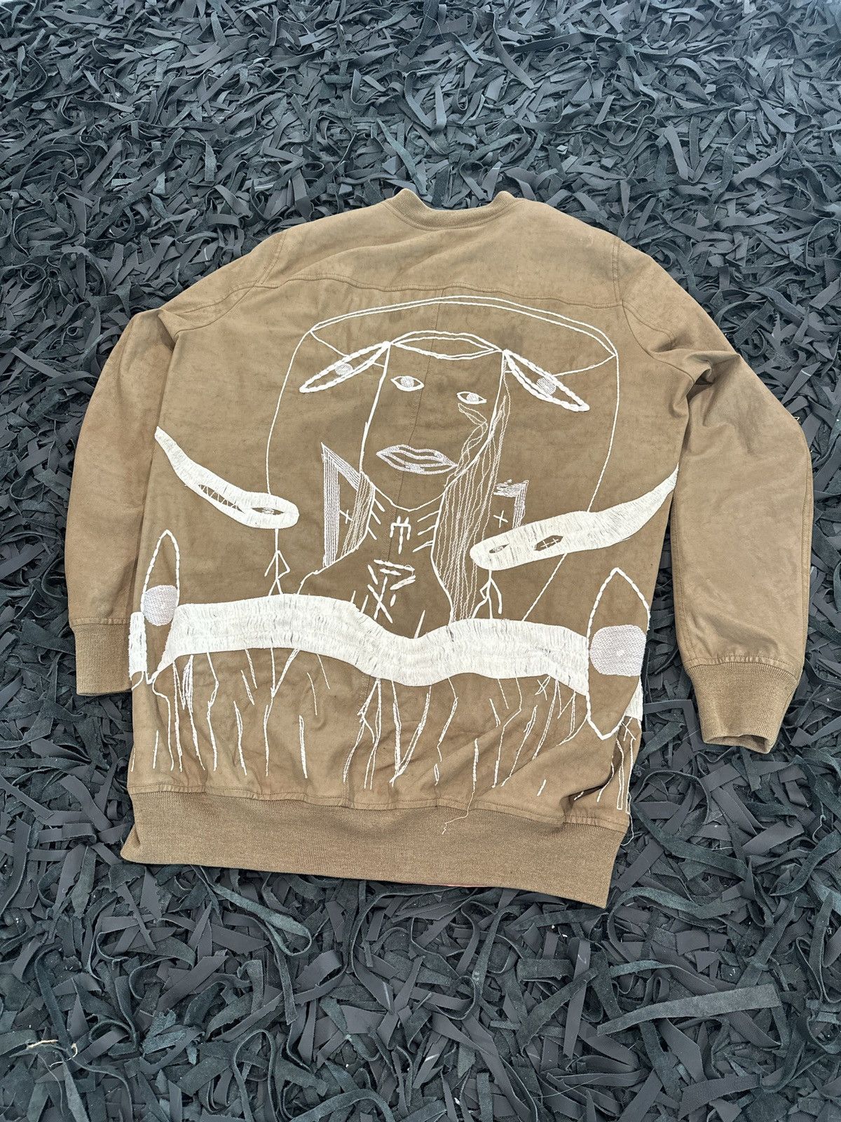 Rick Owens Rick Owens SS15 Faun Runway Messiah Embroided Long Bomber Size US XL / EU 56 / 4 - 4 Thumbnail