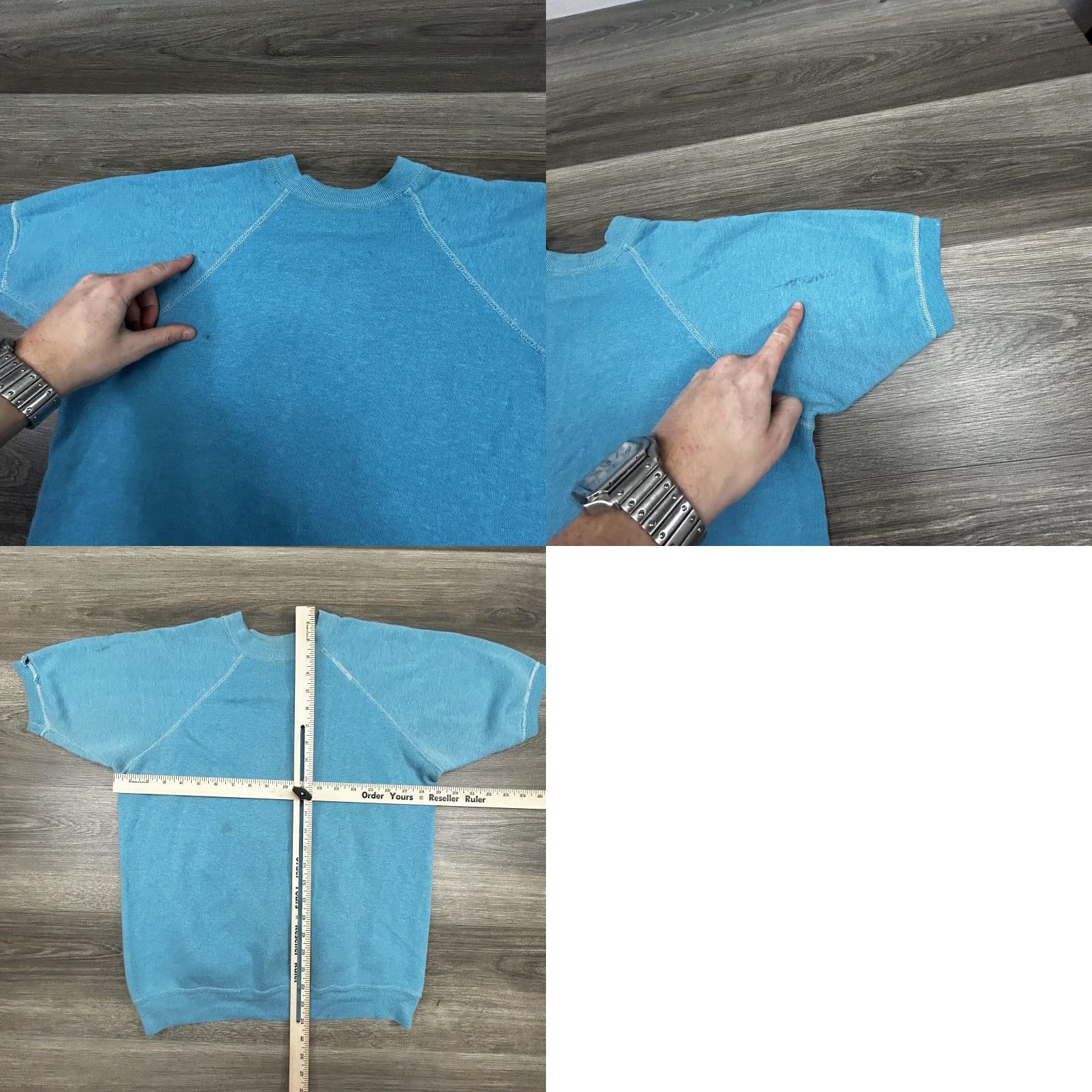 Vintage VINTAGE Sweatshirt Mens Medium Blue Raglan Crew Neck Pullover American Vintage USA 50s 60s Size US M / EU 48-50 / 2 - 8 Thumbnail
