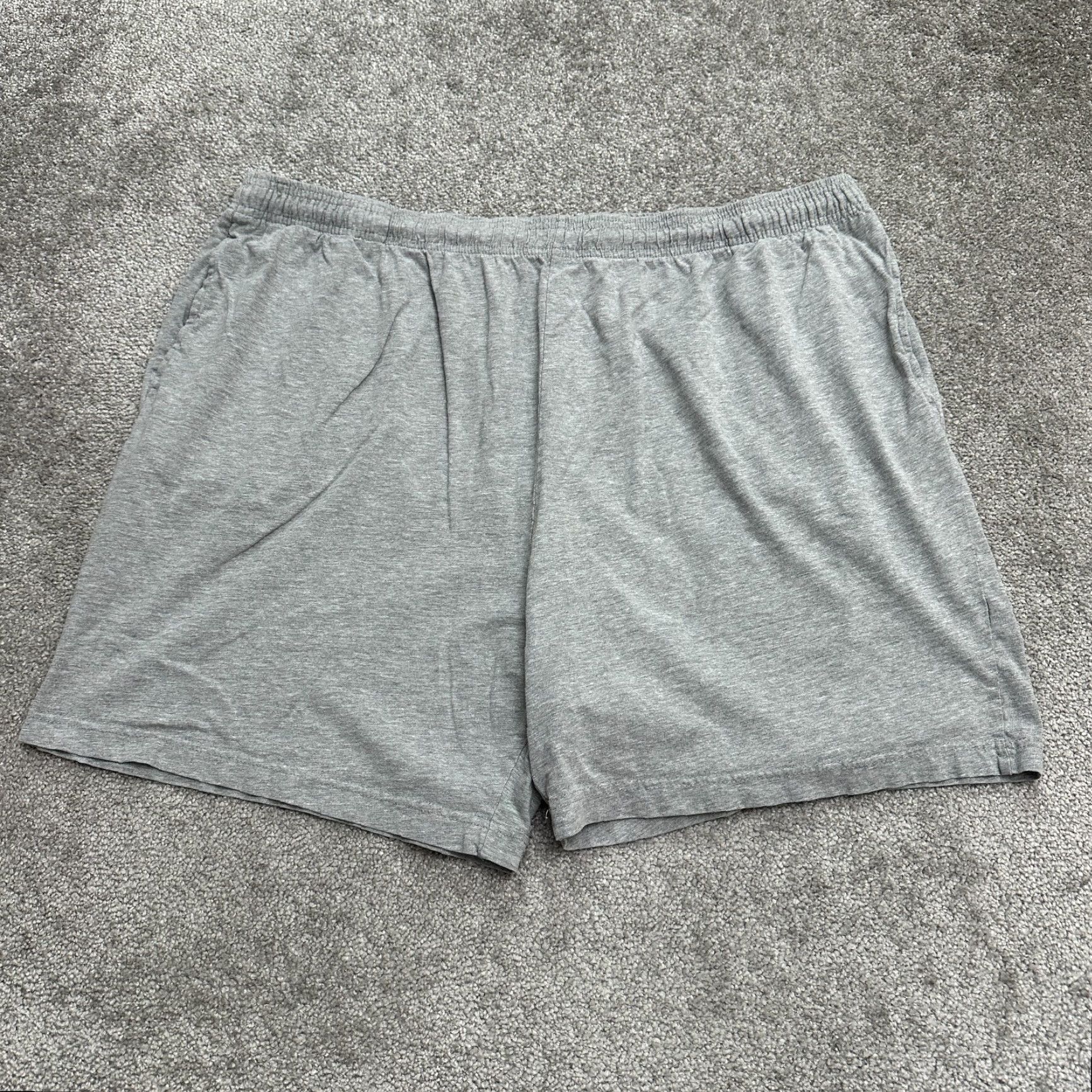 Haband Haband Sweat Shorts Mens 2XL Gray Elastic Waist Drawstring Pocket Casual Cotton Blend Size US 39 - 2 Thumbnail