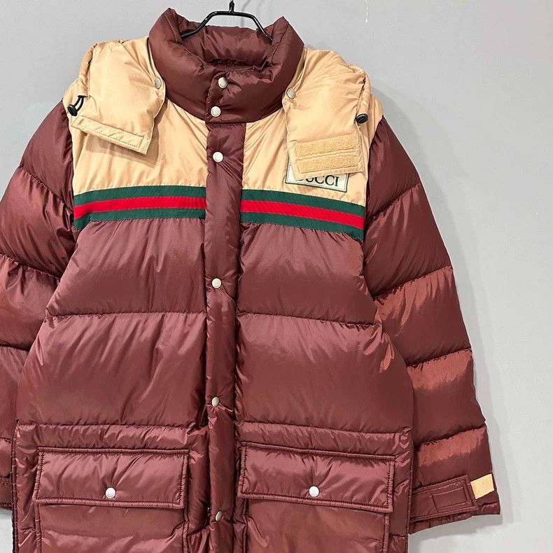 Gucci Gucci Logo burgundy goose down jacket 2502-Nextarrow Size US M / EU 48-50 / 2 - 2 Thumbnail