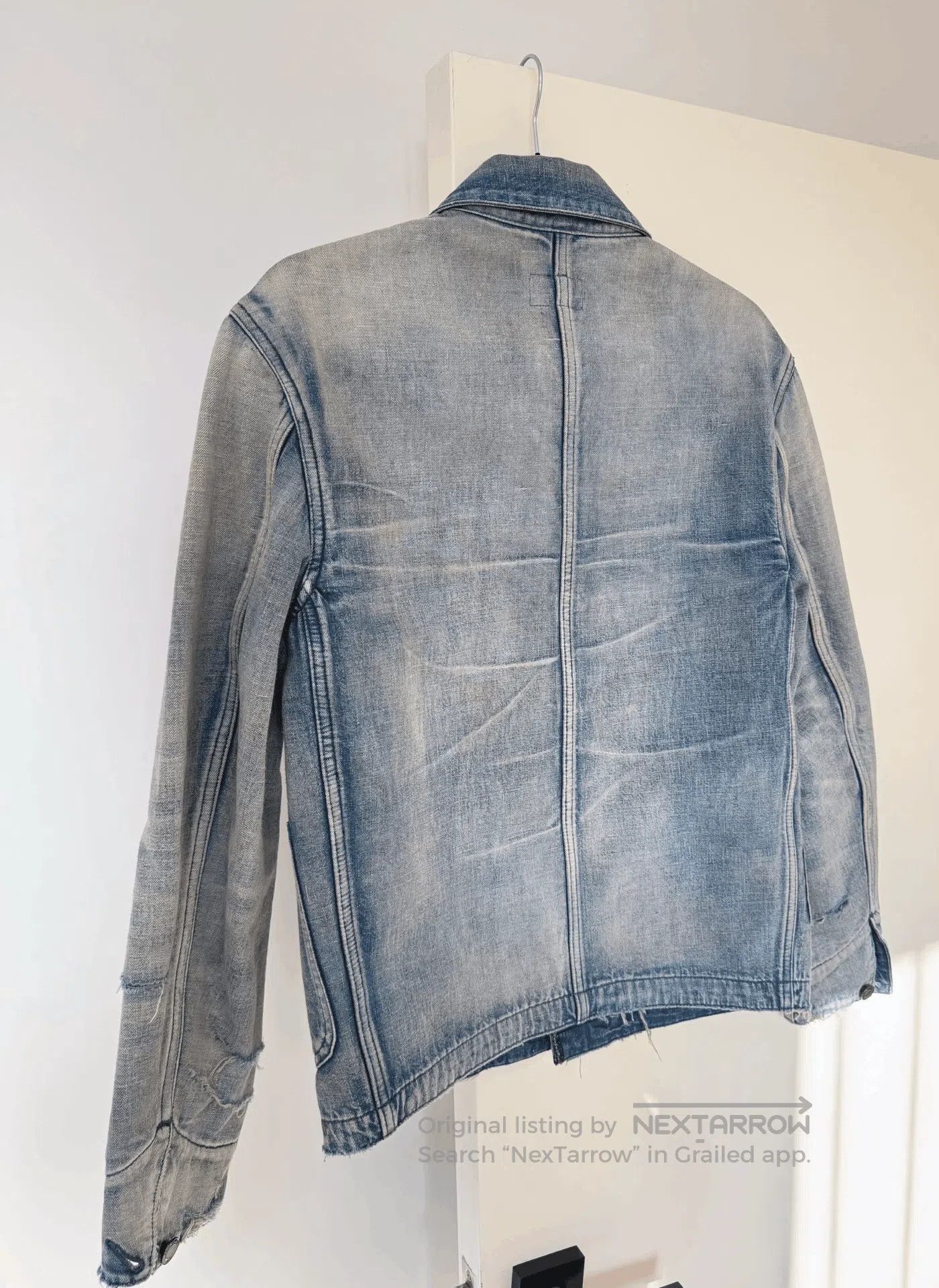 Saint Laurent Paris Saint Laurent 2020 Men's Distressed Denim Puffer. Size US XS / EU 42 / 0 - 7 Thumbnail