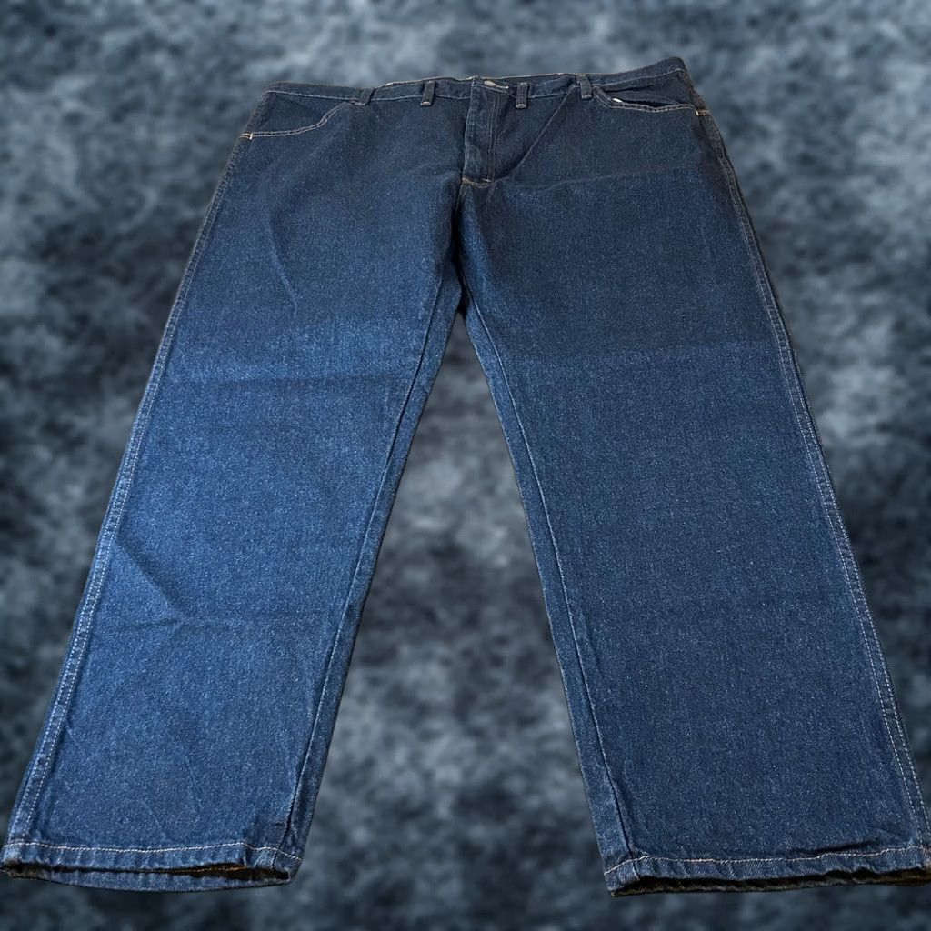 Denime Rustler Jeans Regular Straight Dark Wash Denim Pants Mens 46x30 Size US 30 / EU 46 - 1 Thumbnail